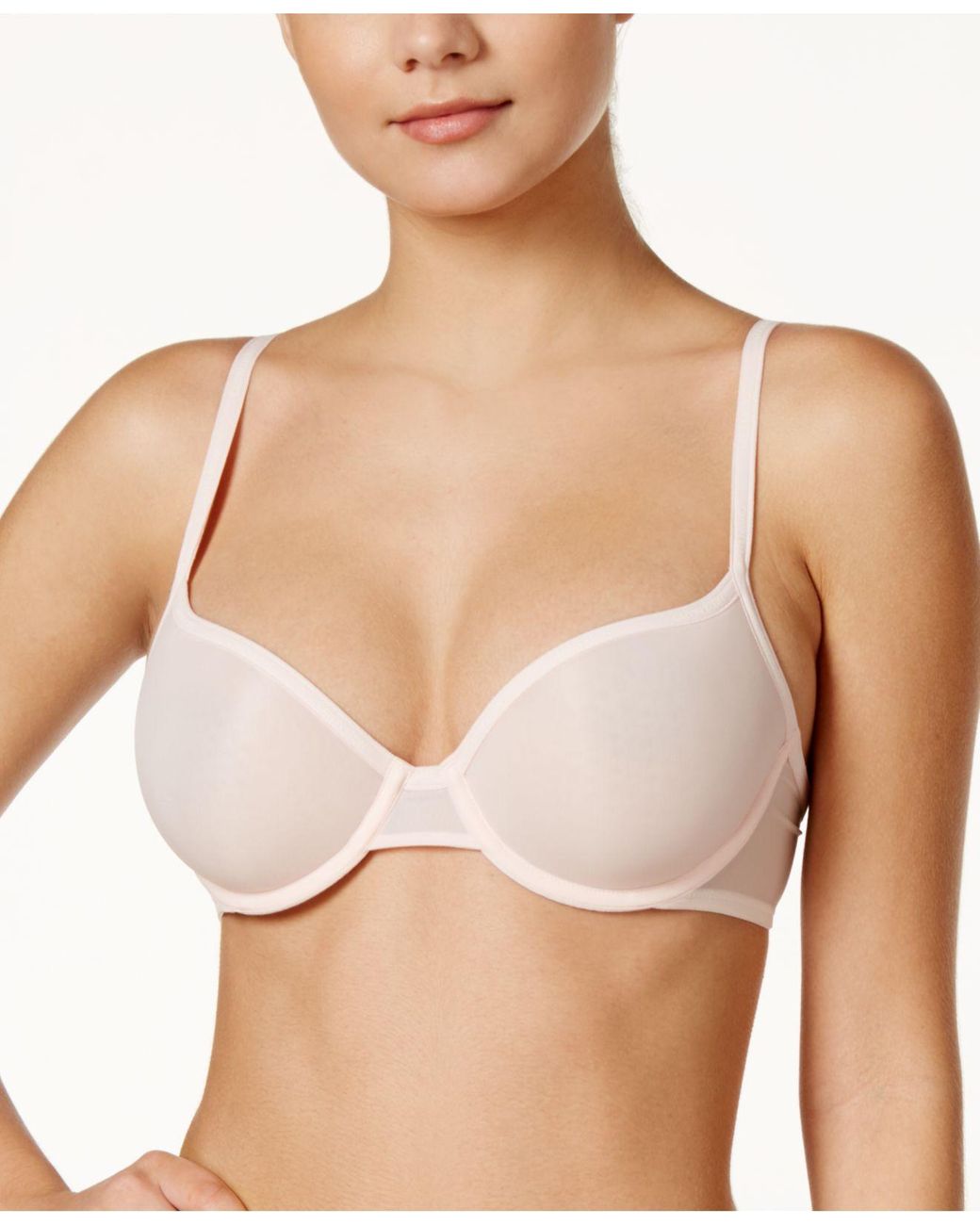 Sheer Marquisette Lace Lightly Lined Demi Bra - CALVIN KLEIN
