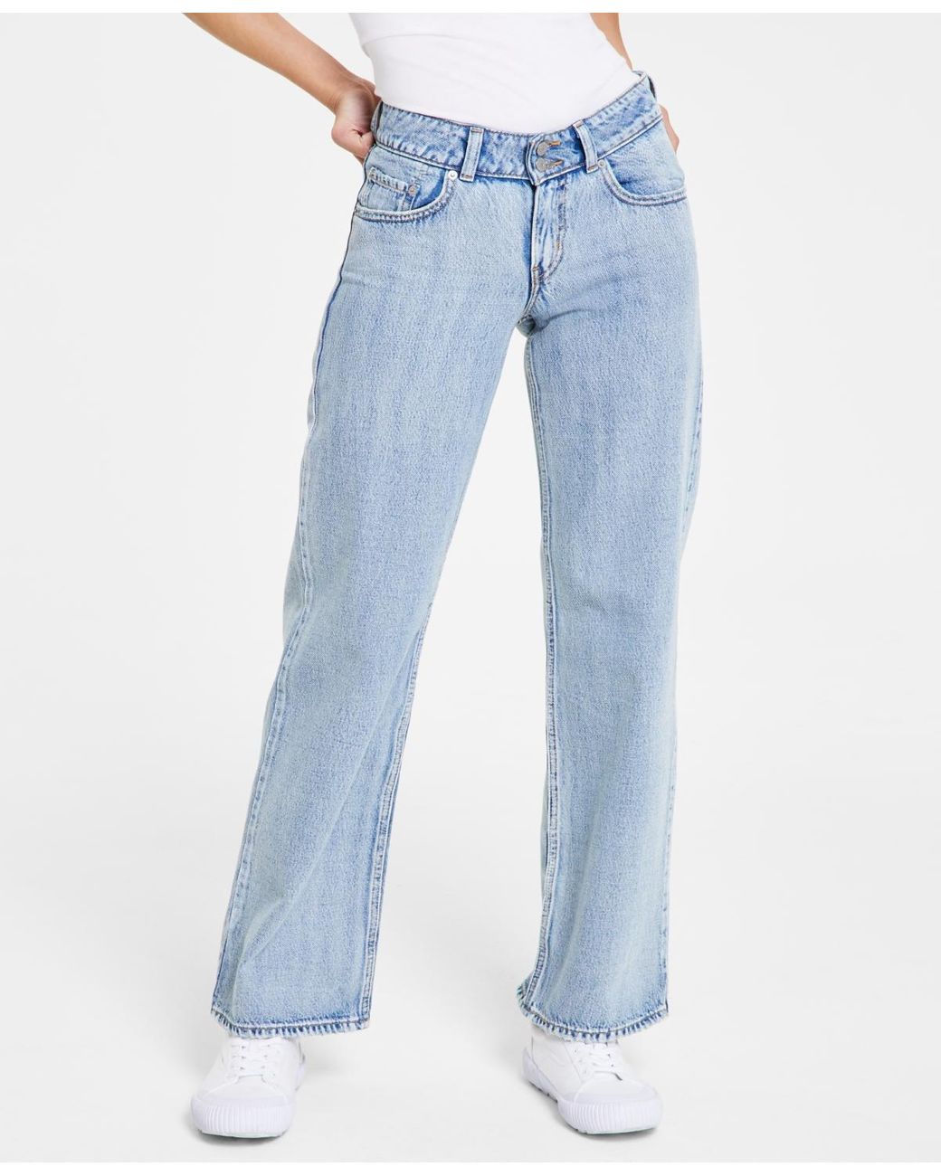 Levi's Super-low Double-button Relaxed-fit Denim Jean in Blue