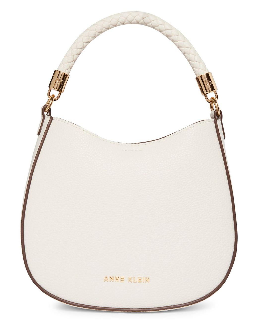 Anne Klein Small Braided Handle Hobo Crossbody Bag in Natural Lyst