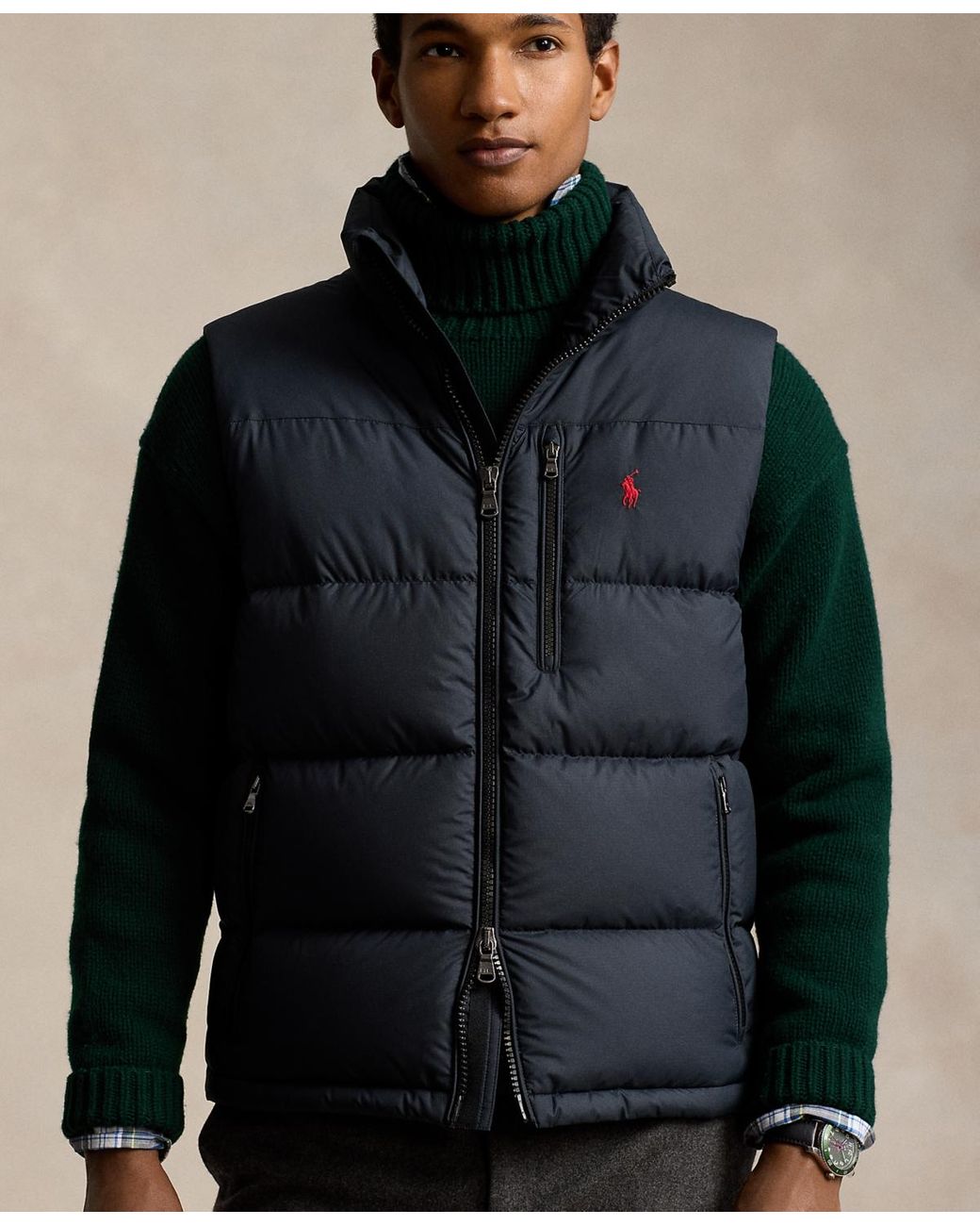 Polo vest jacket with hood hotsell