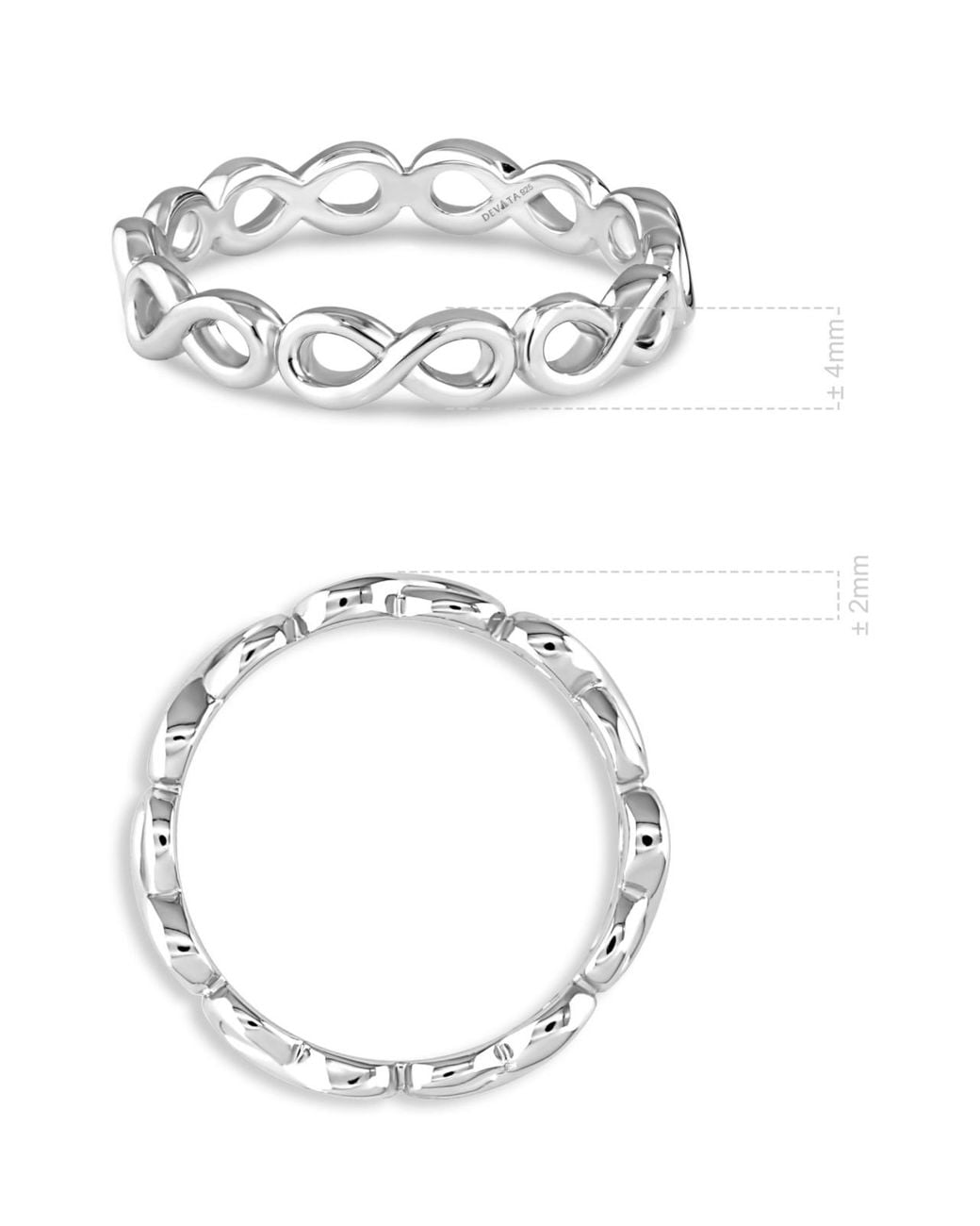 DEVATA Metallic Infinity Eternity Ring