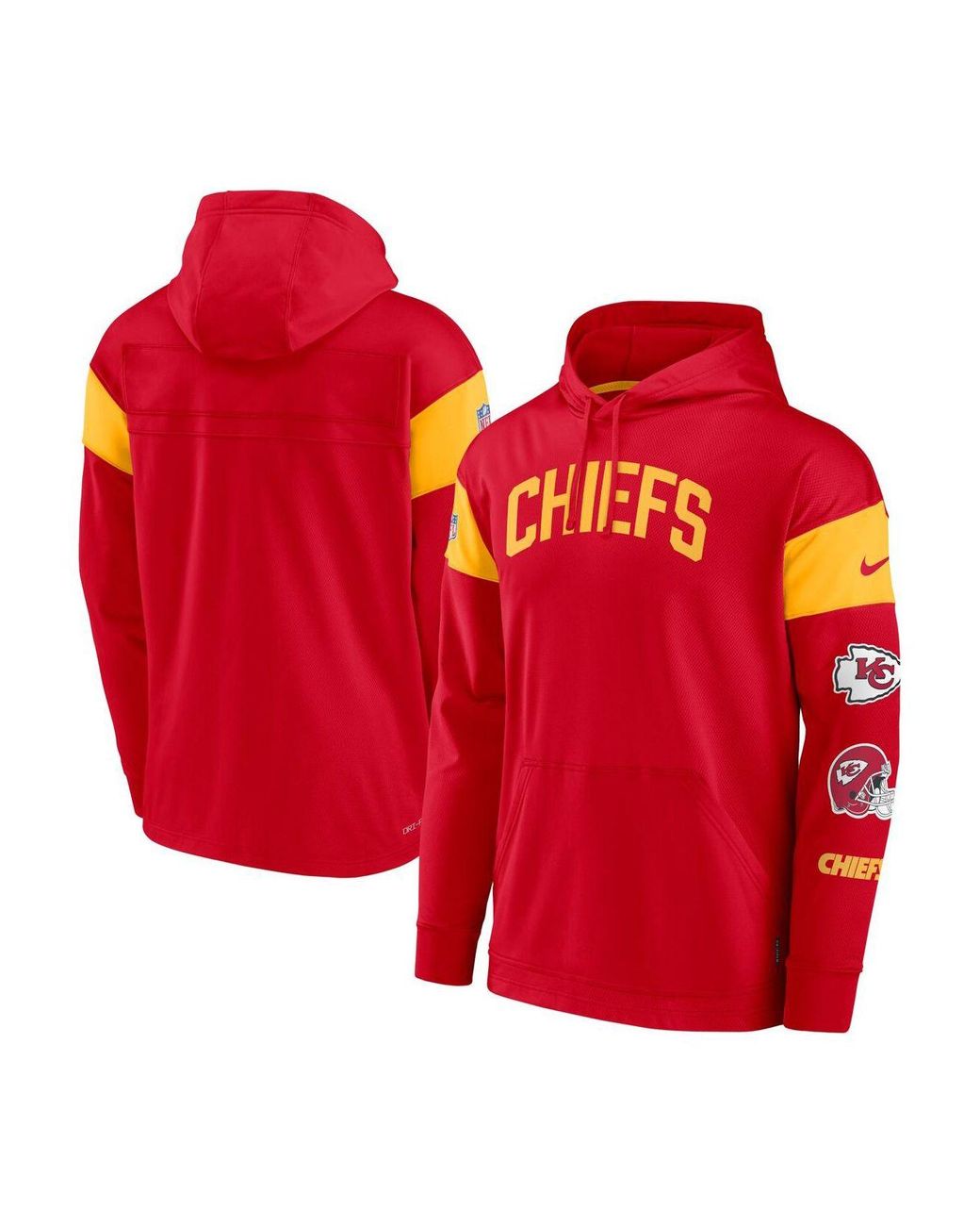 Nike Red, Gold Kansas City Chiefs Sideline Athletic Arch Jersey ...