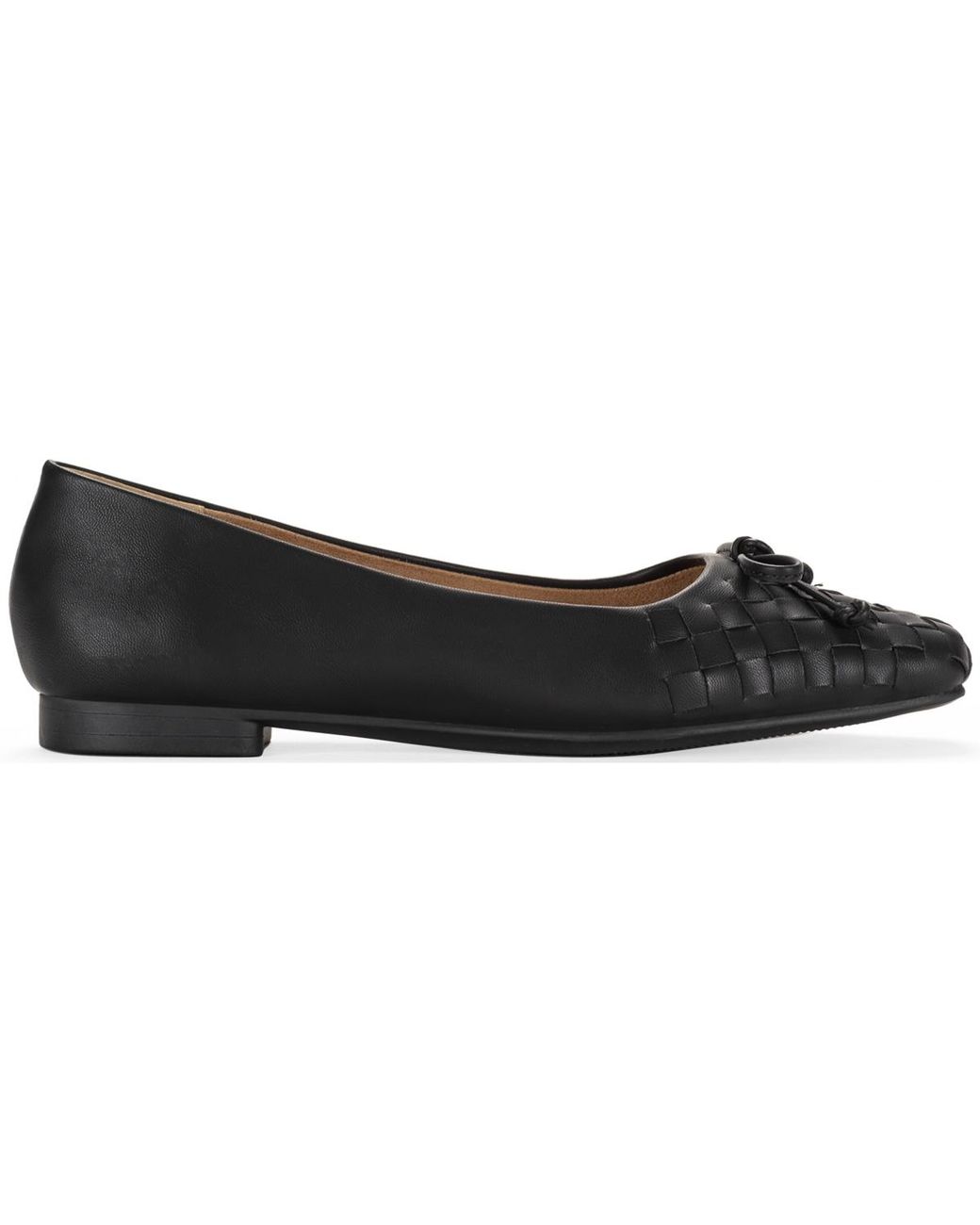 Style & Co. Black Baileyy Woven Snip Toe Ballet Flats