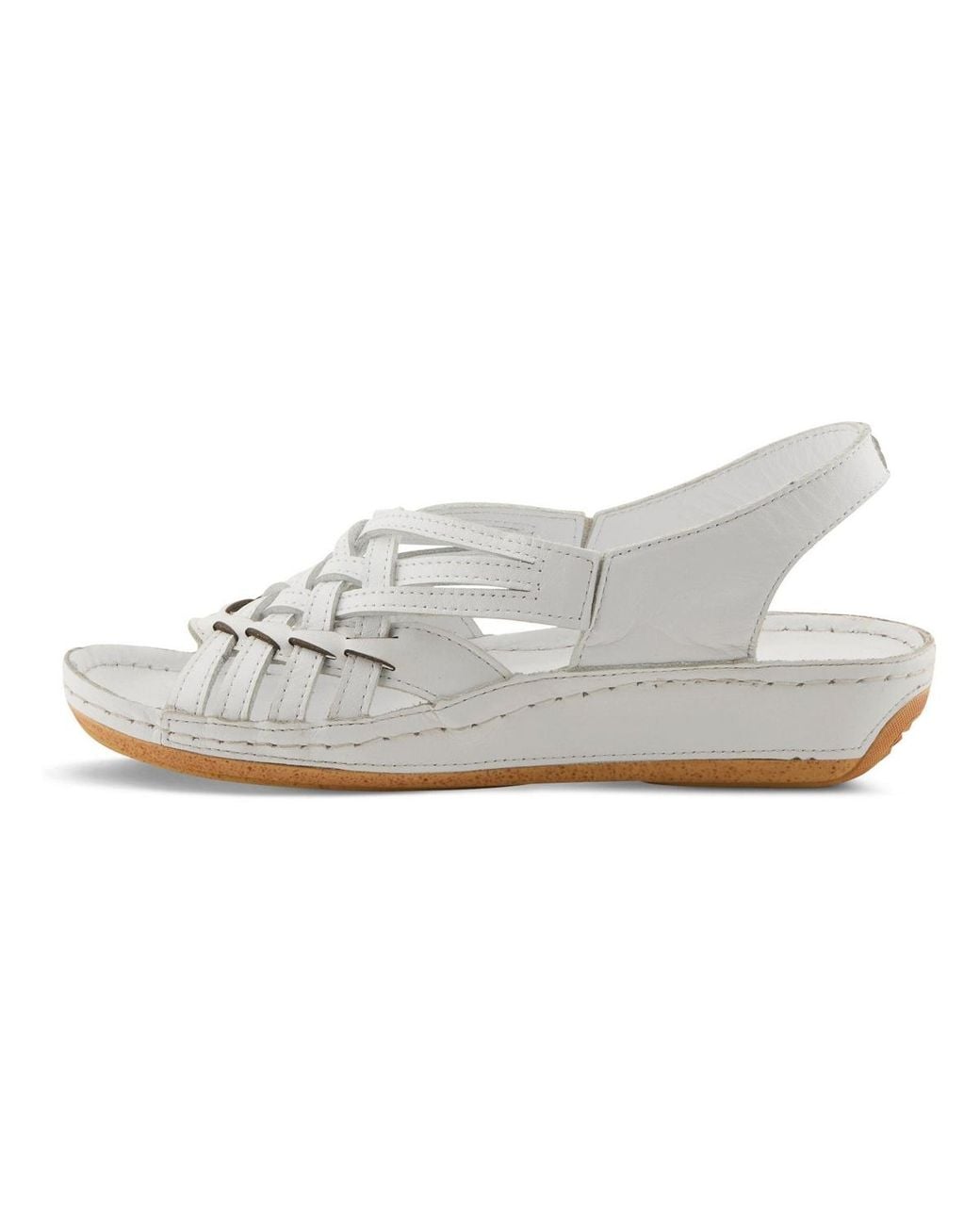Spring Step White Choi Wedge Sandal