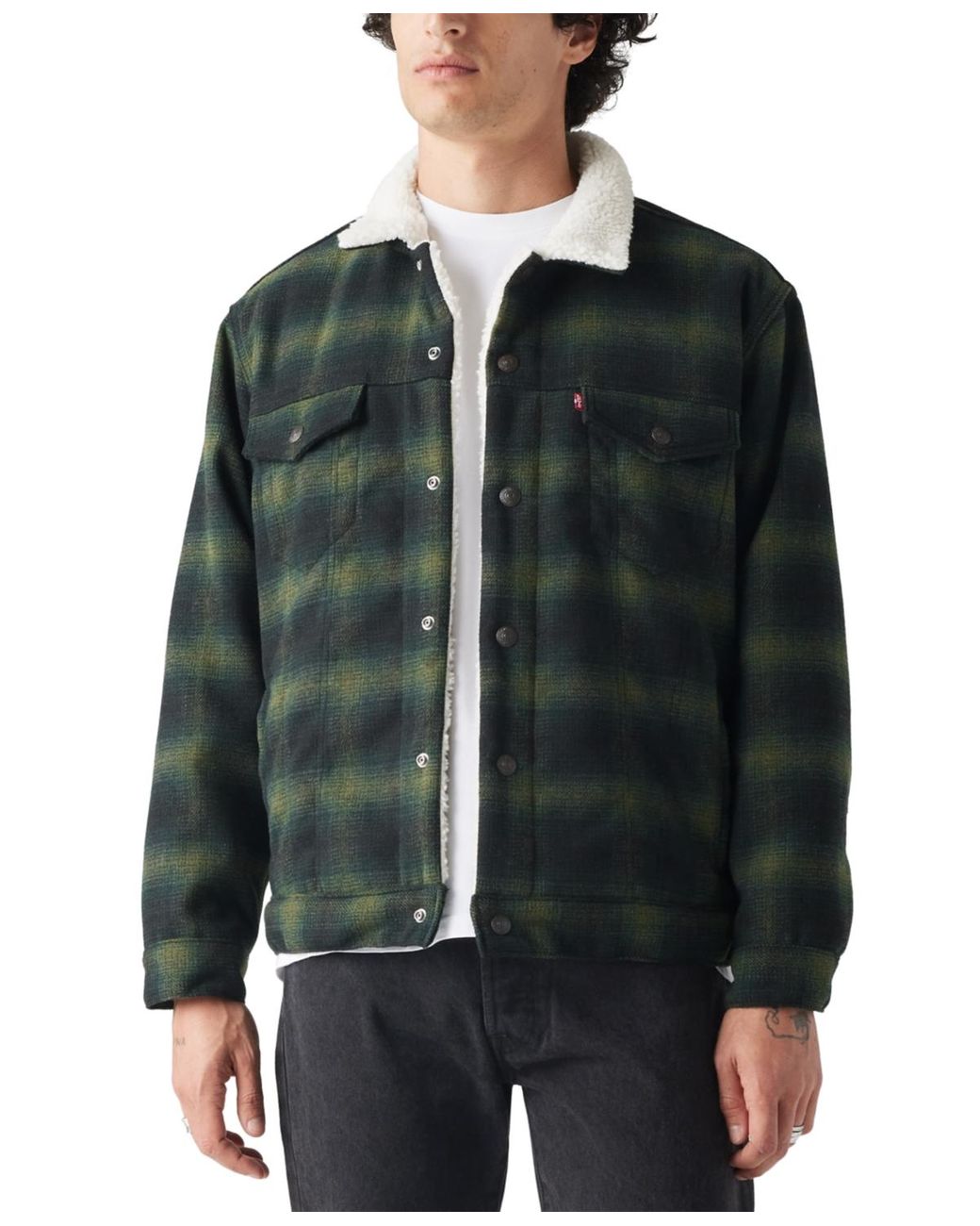 Levi s Relaxed fit Aid Trucker Jacket in Green for Men Lyst