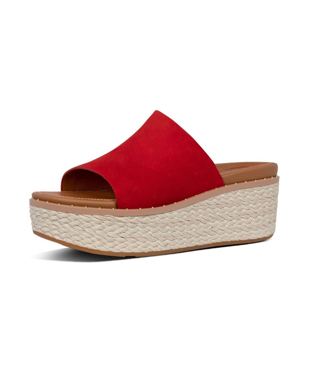 eloise espadrille suede wedge slides