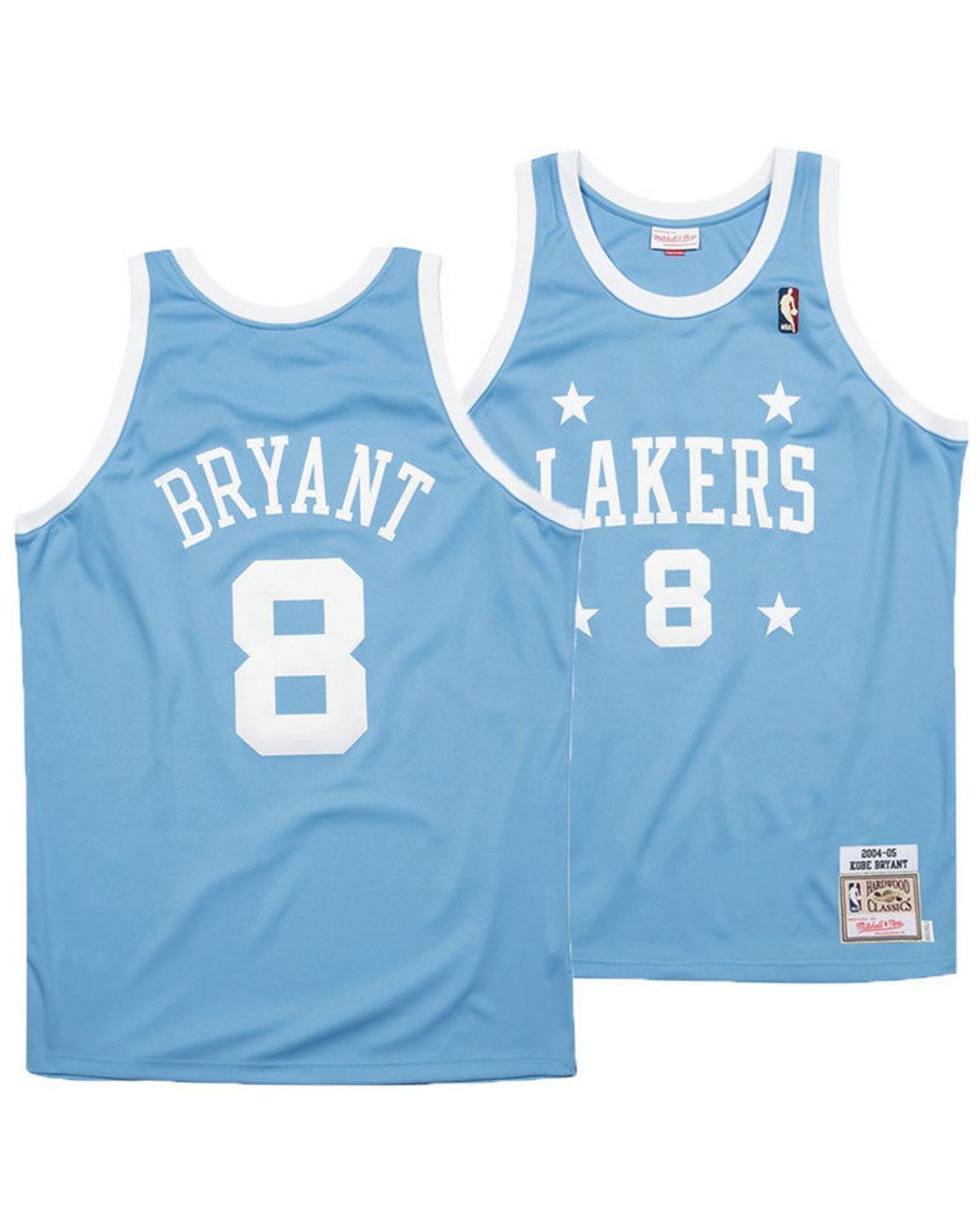 white and blue lakers jersey