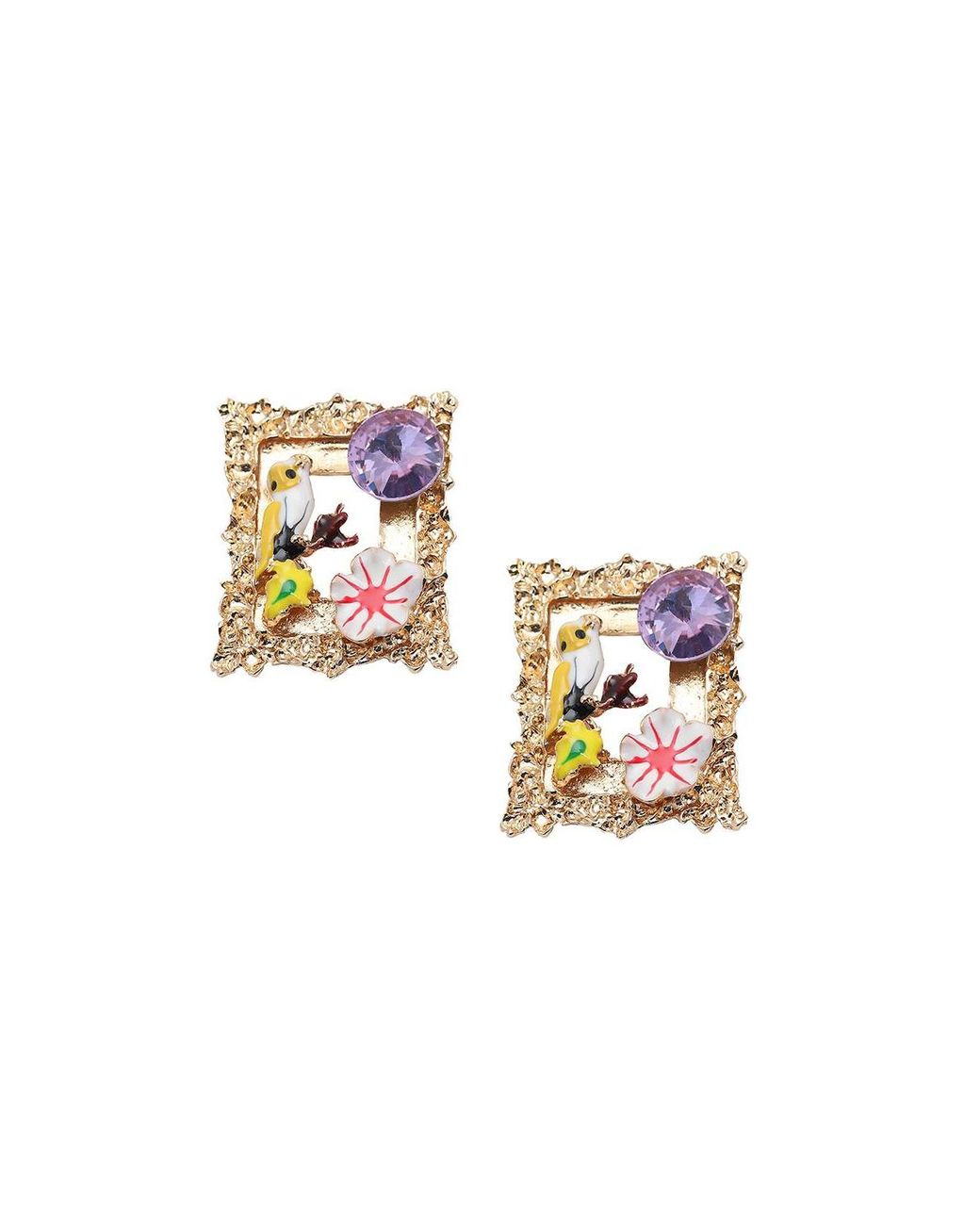 Soh Floral Portrait Drop Earrings In Metallic Lyst