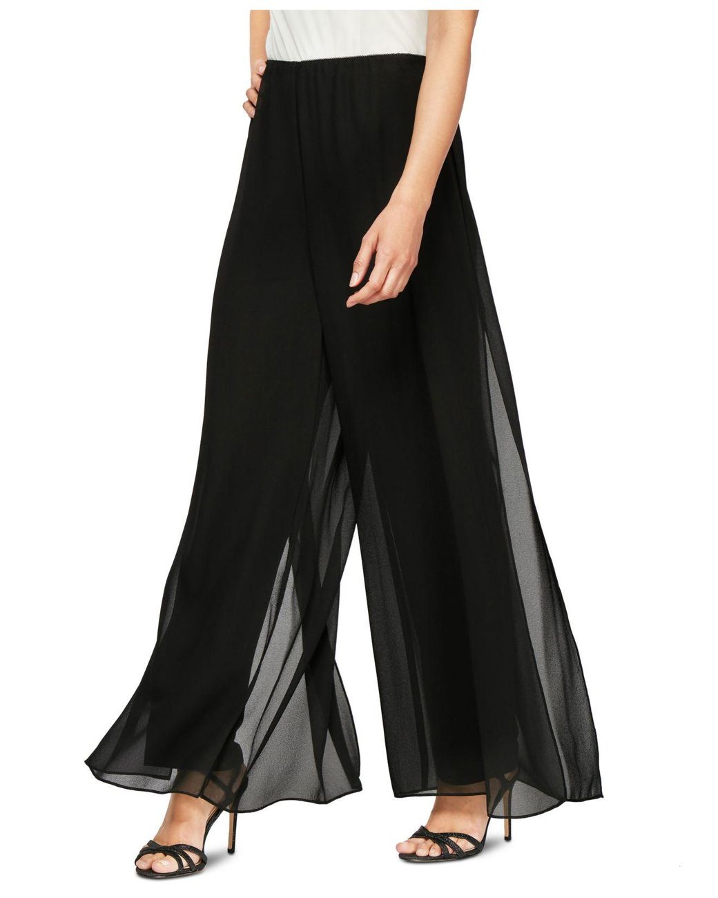 chiffon evening pants