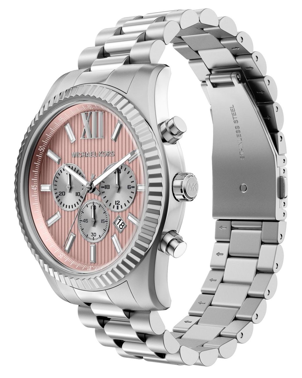 Michael Kors Gray Lexington Chronograph Stainless Steel Watch for men