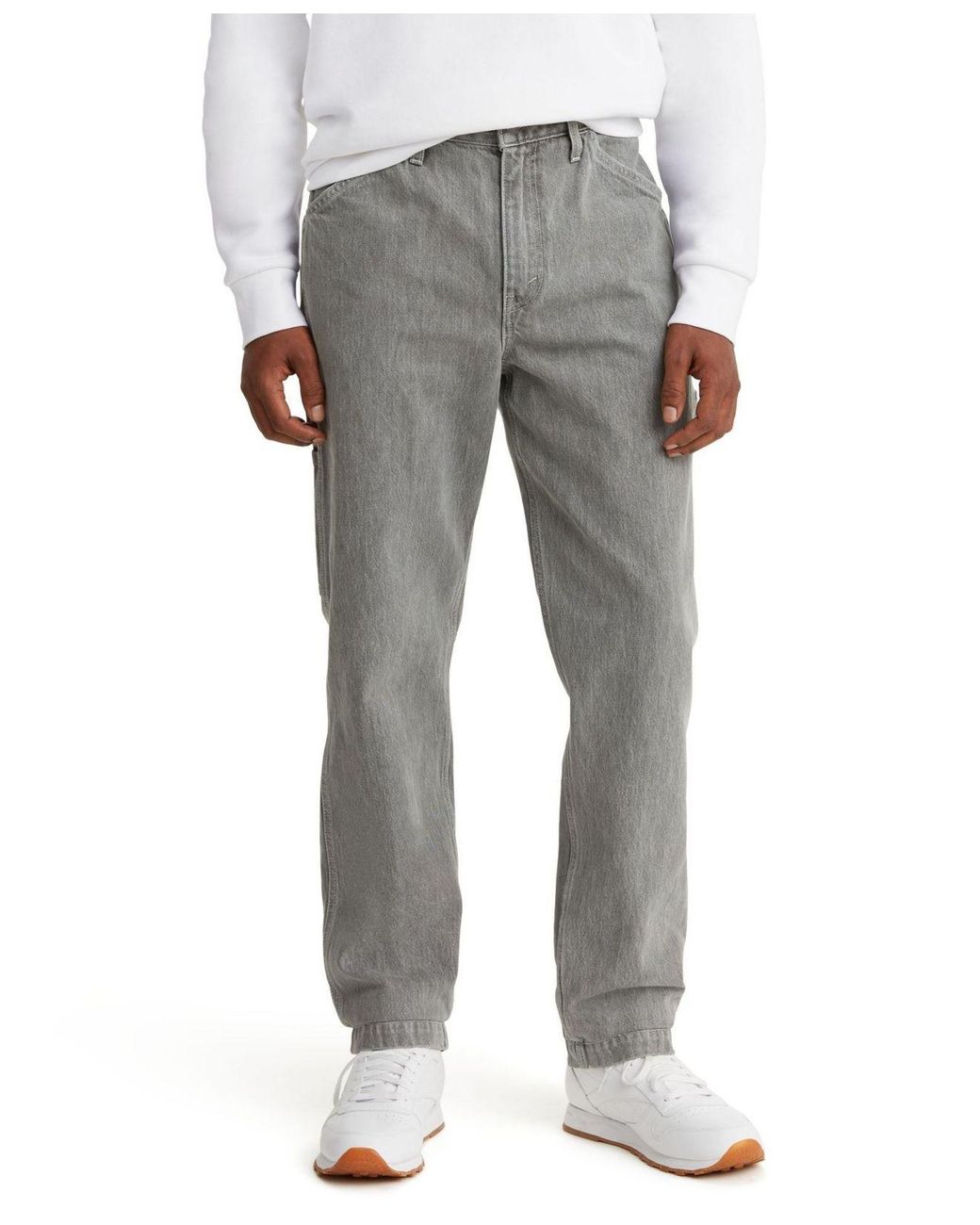 Levi's Tapered Carpenter Fit Non-stretch Jeans in Gray for Men | Lyst