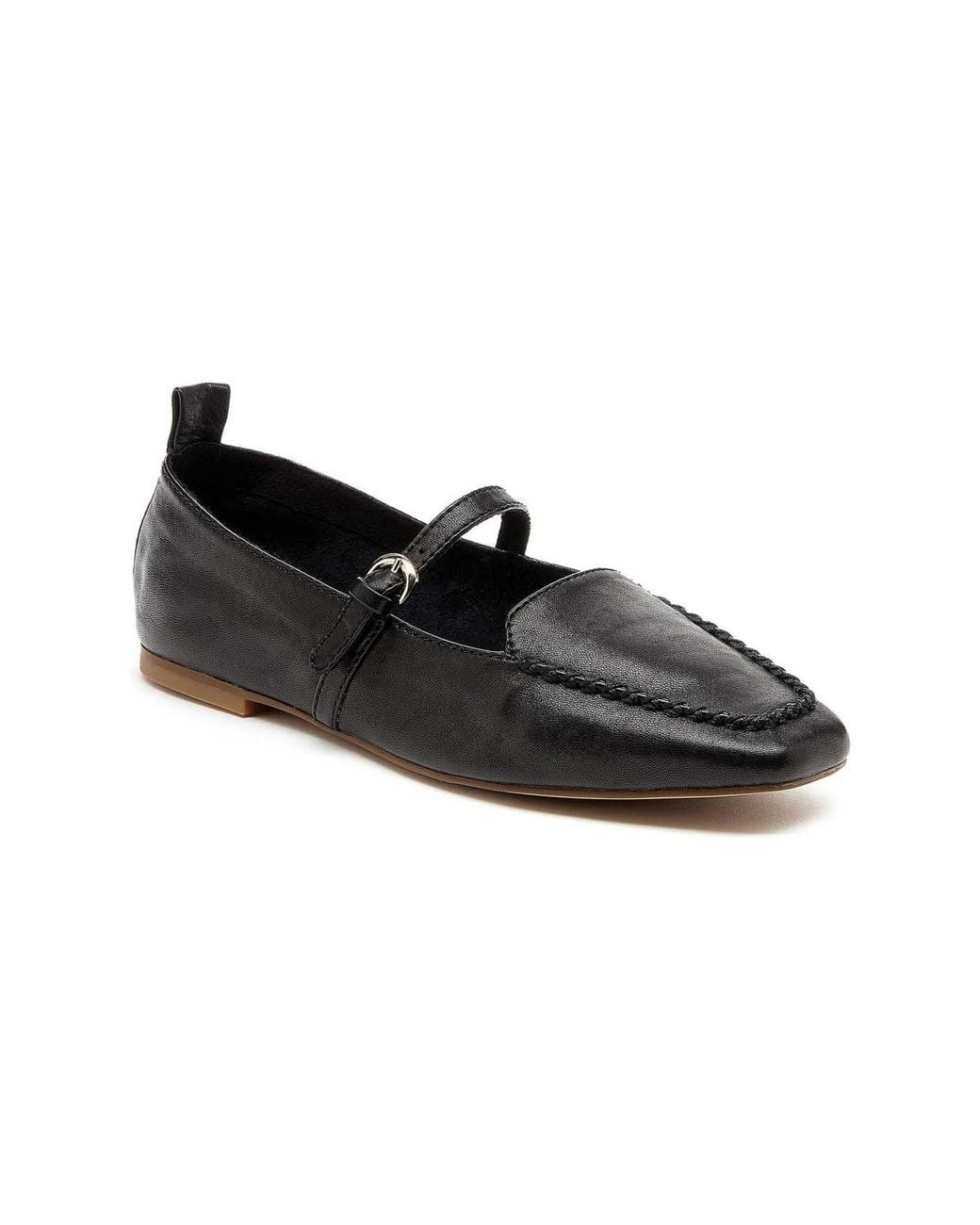 Square Dagger Kelsi Dagger Brooklyn Ferry Square-toe Leather Mary Jane Flats in Black ...