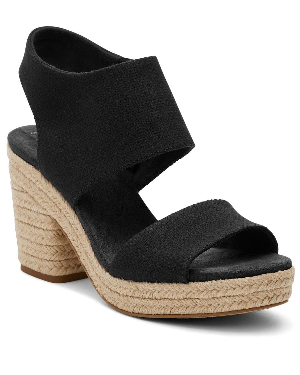 TOMS Black S Majorca Platform