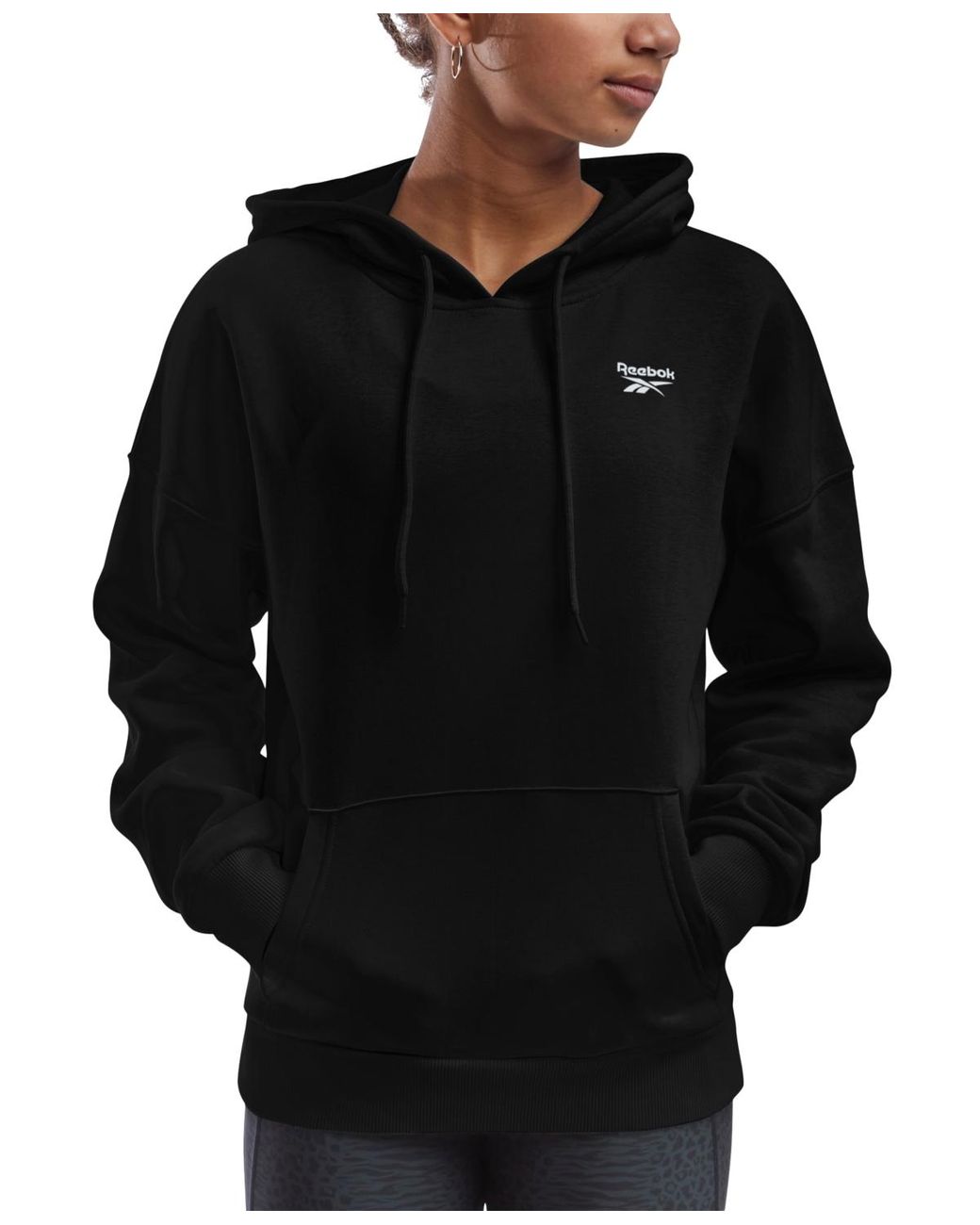 Reebok Identity Logo Fleece Pullover Hoodie - Black