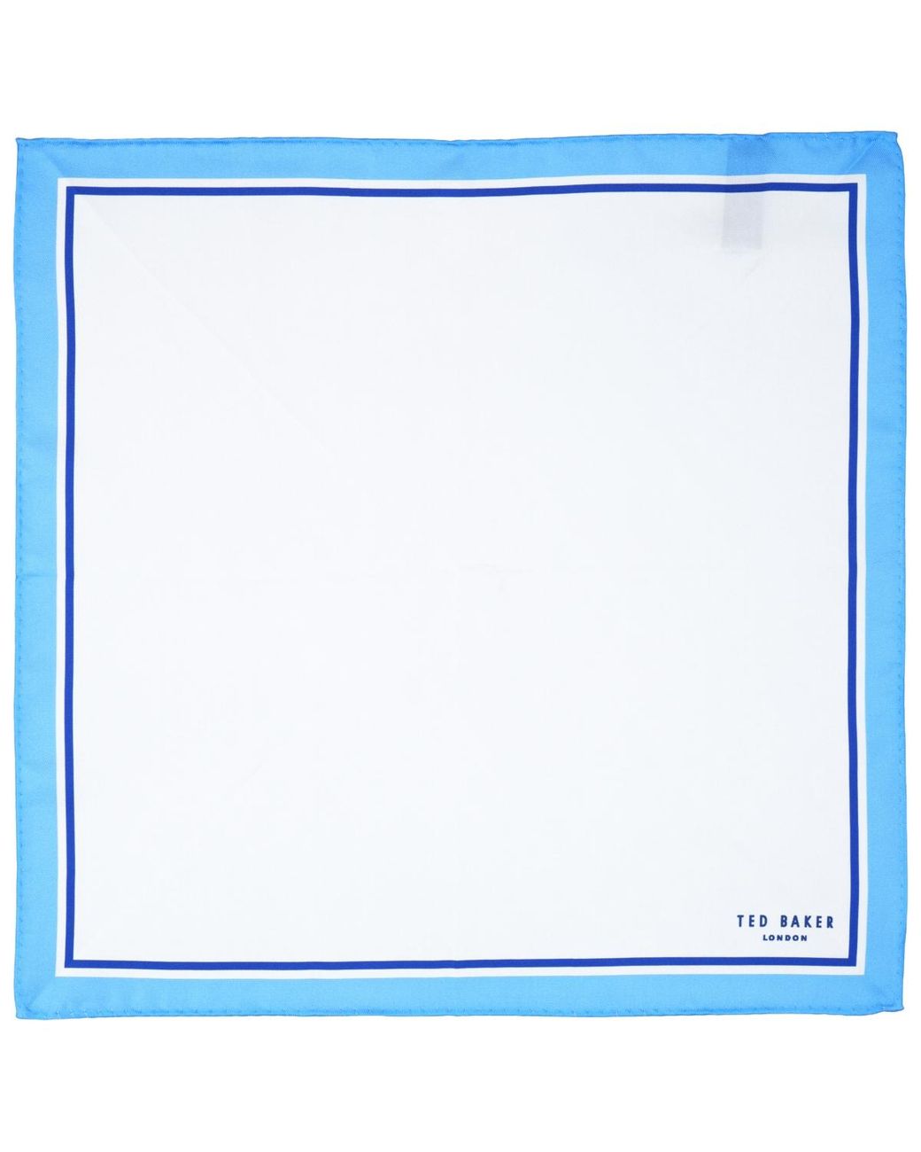 Ted Baker Blue Ted Baker Solid Border Pocket Square for men