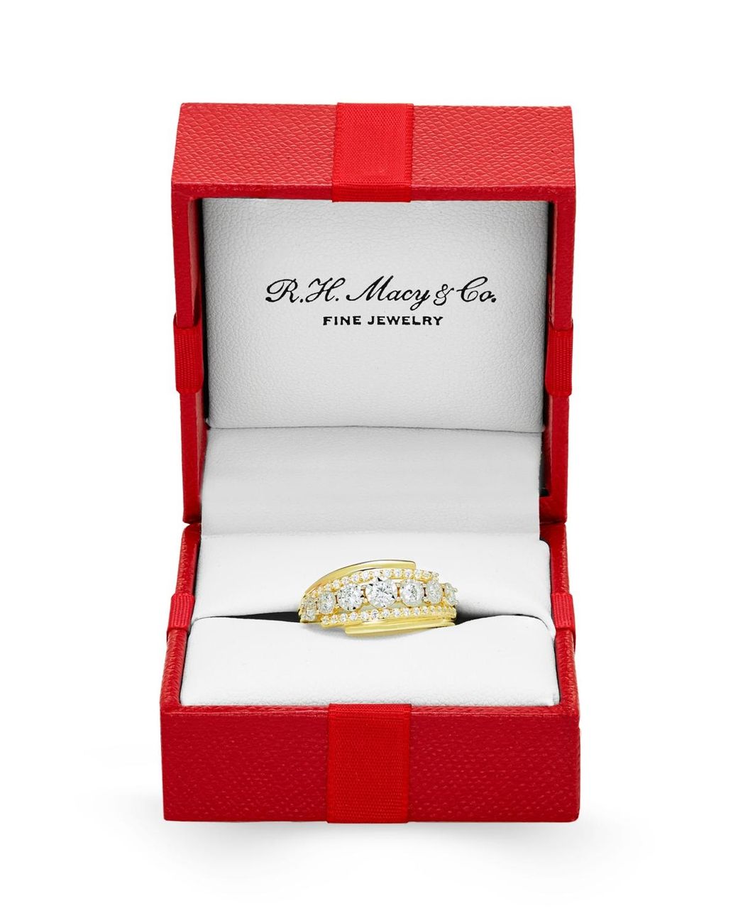 Macy's Metallic Diamond Three Row Ring (1/2 Ct. T.w.