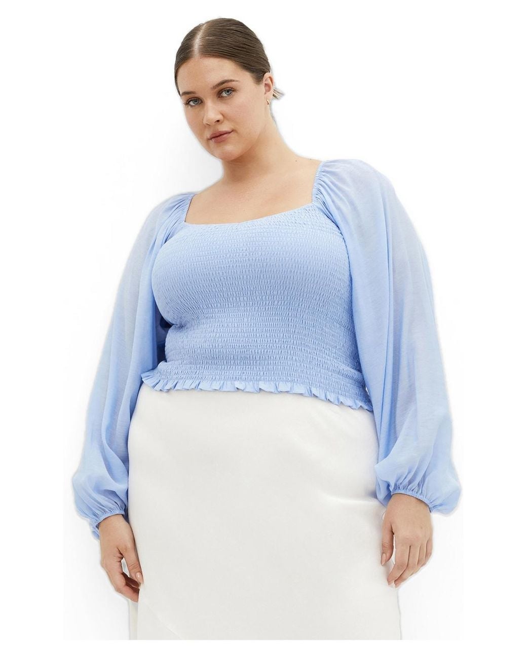 City Chic Blue Plus Size Rowy Top