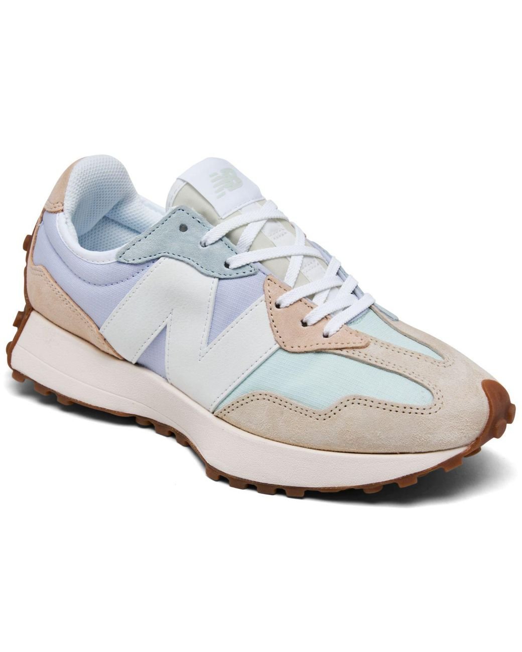 New Balance Denim 327 Patchwork Casual Sneakers From Finish Line in