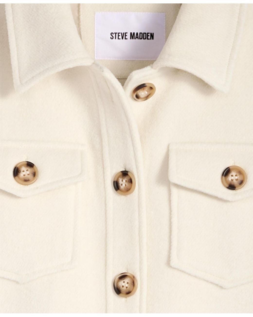 Steve Madden Blue Collared Button-front Jacket