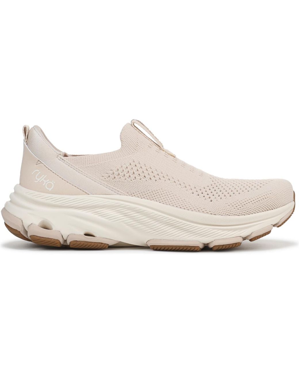 Ryka White Devotion Max Knit Slip On Walking Sneakers