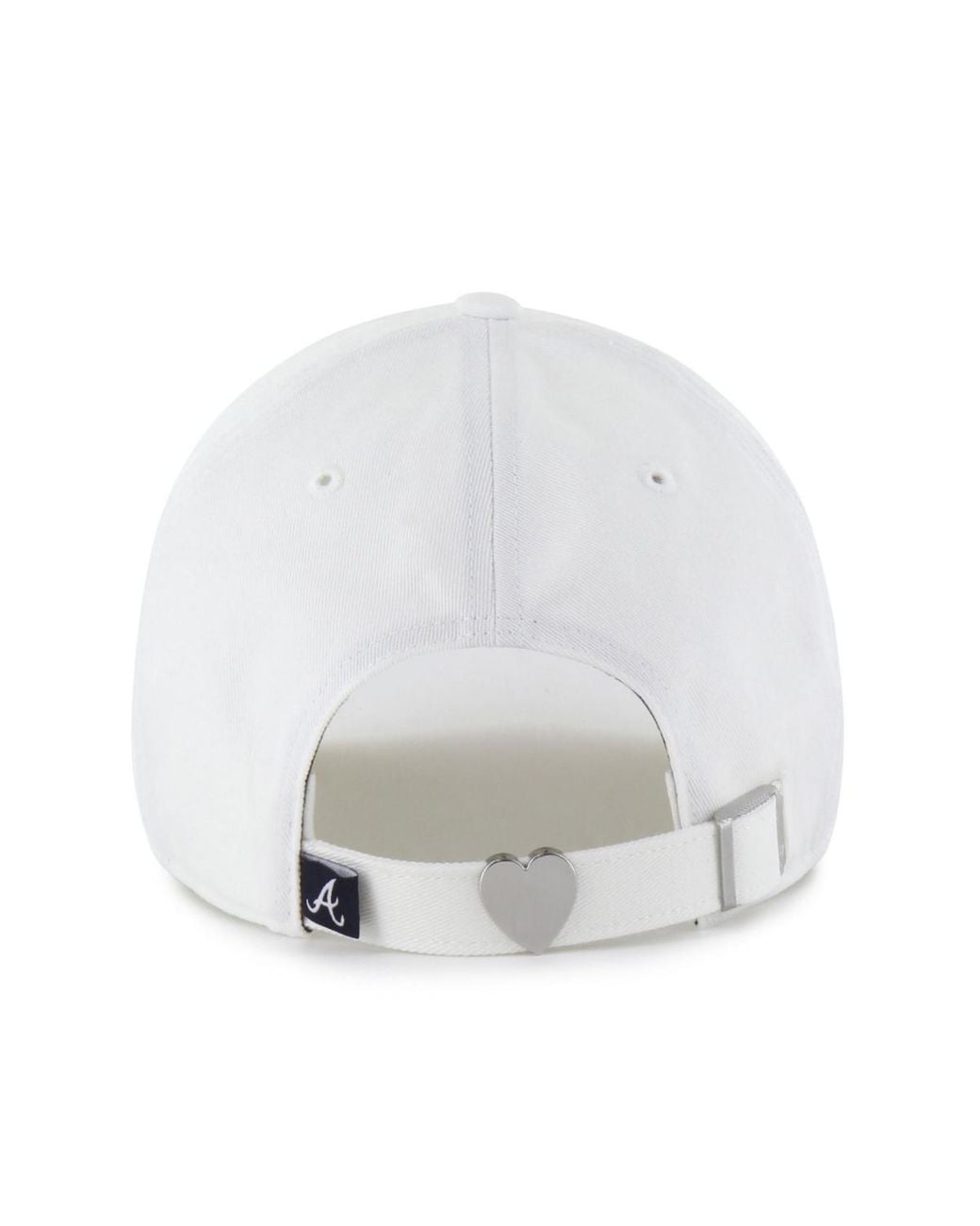 '47 White Atlanta Braves Trendy Script Clean Up Adjustable Hat