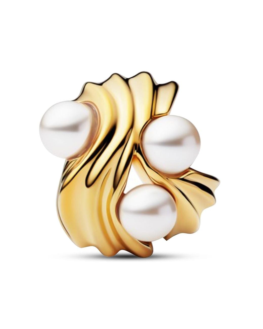 Pandora Metallic Abstract Waves Charms