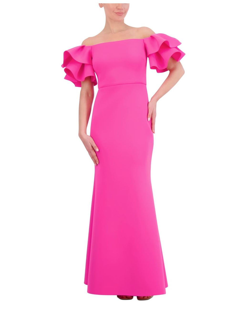 Eliza j ruffle sleeve dress hotsell