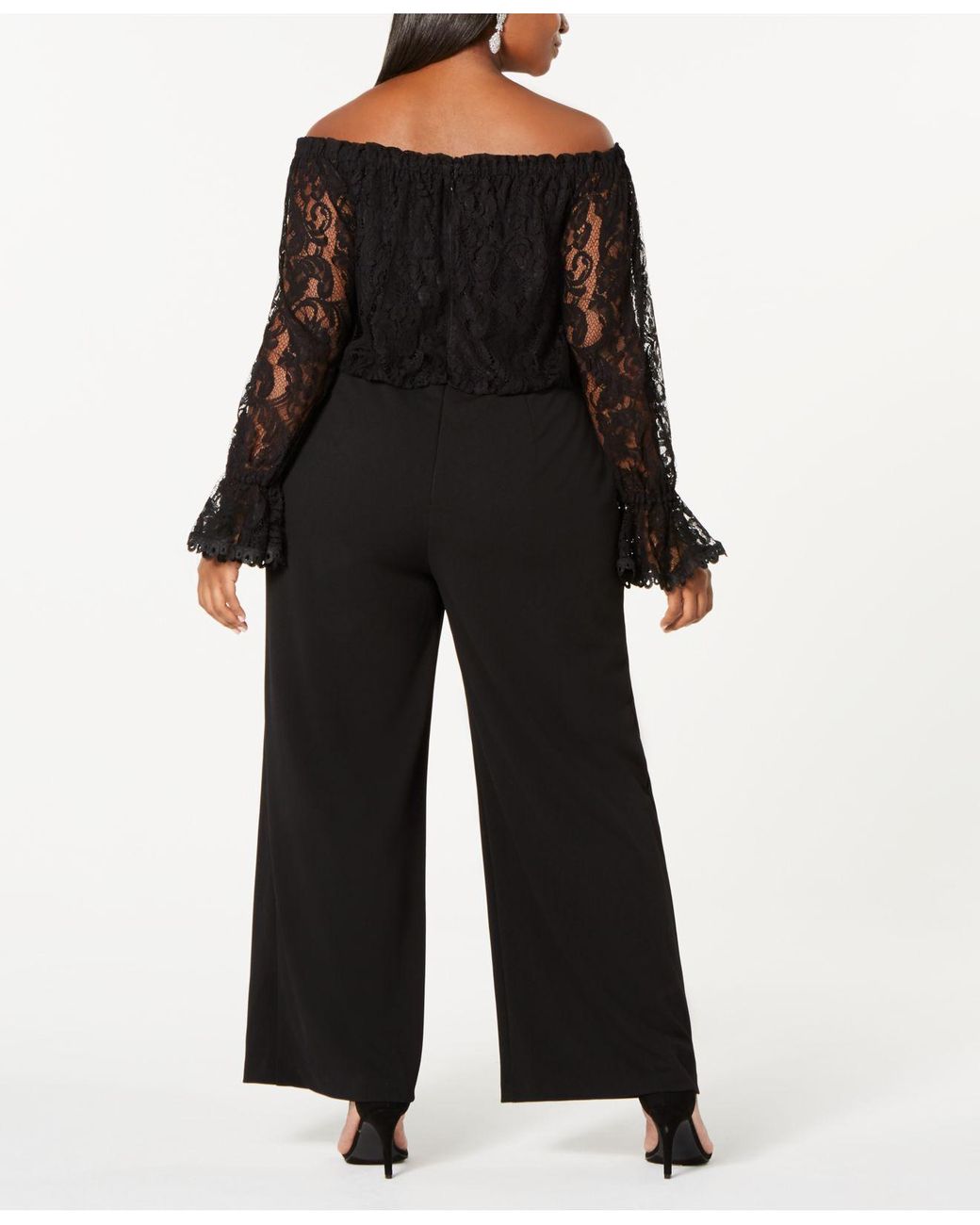 black lace jumpsuit plus size