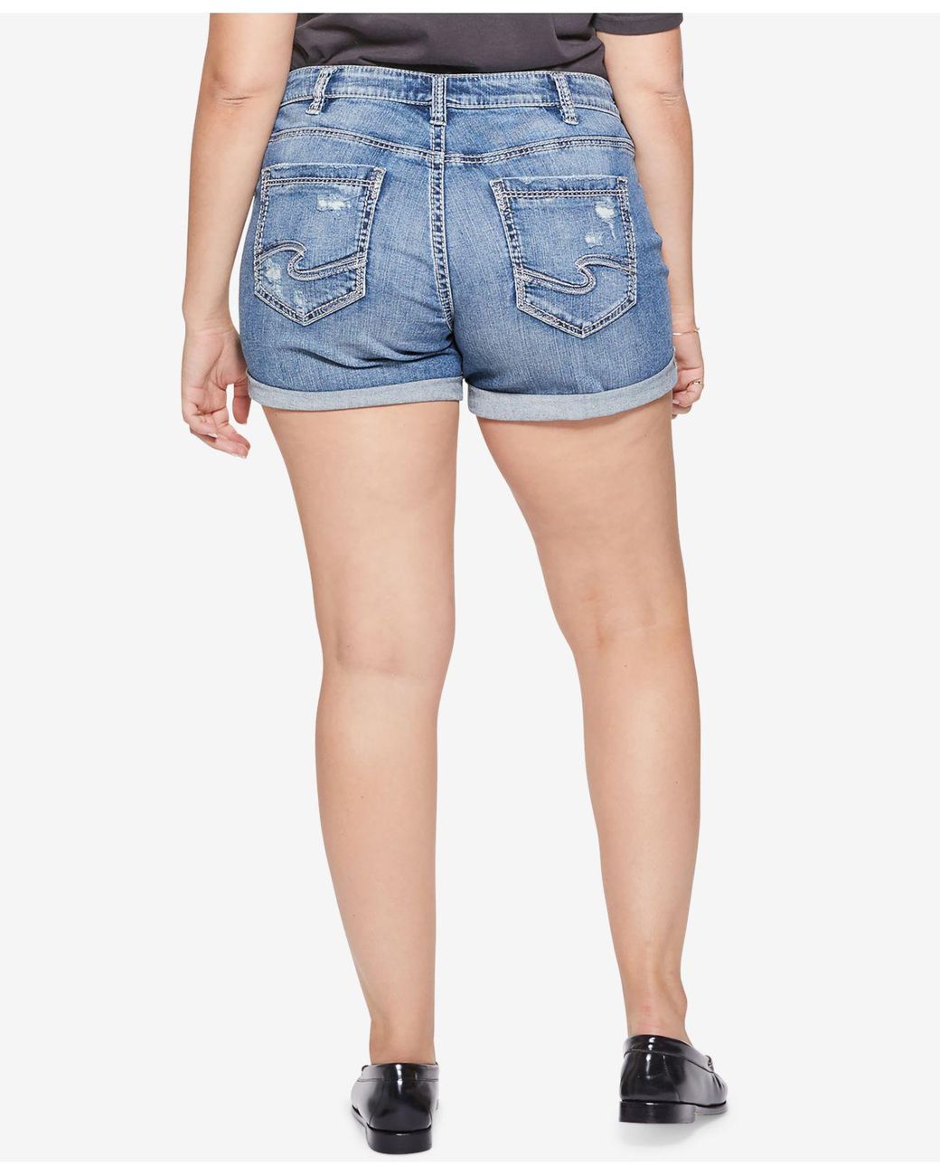 silver sam boyfriend shorts