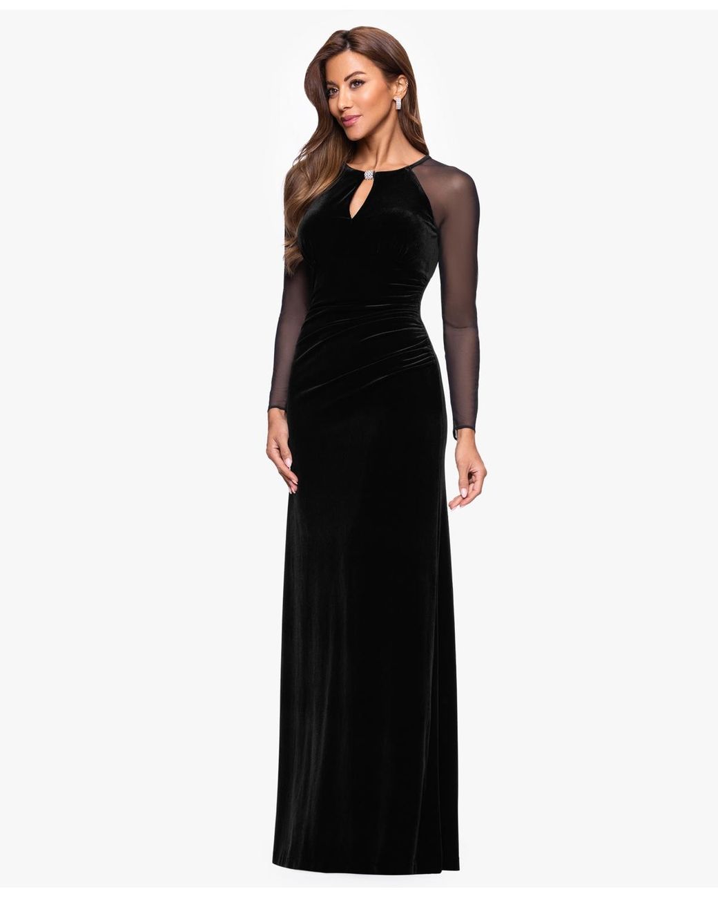 burgundy mother of the bride dresses Cicinia Dress Long Chiffon A-line Tea Len Size:US 6 black wedding dress designers Black plus size wedding