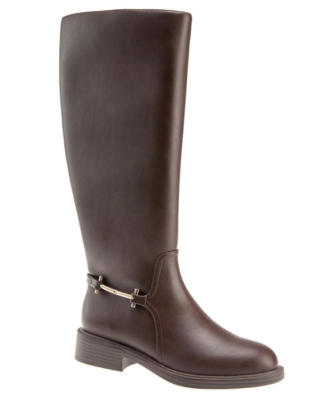 BCBGeneration Brown Lukas Wide Calf Riding Boot