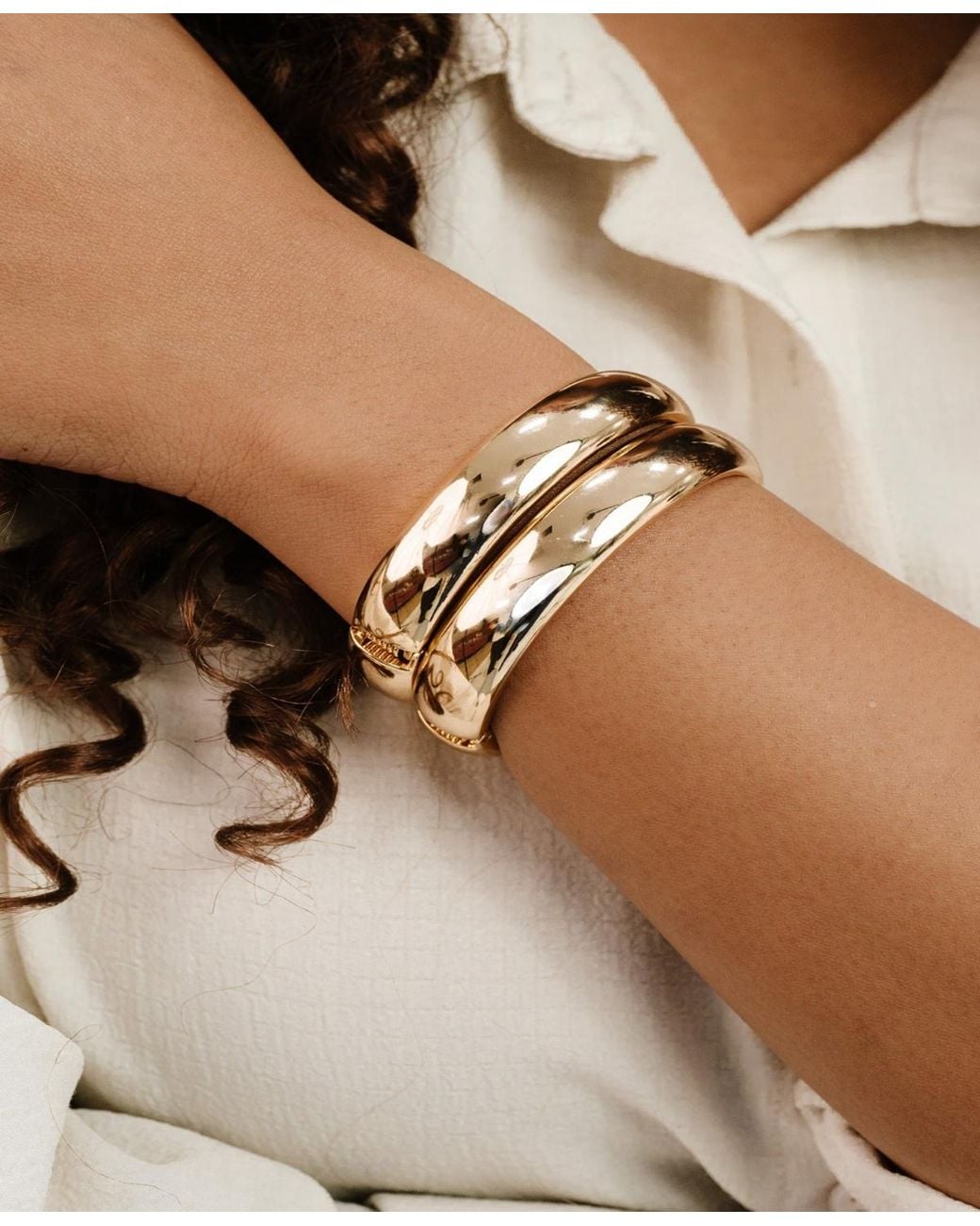 Ettika Metallic Simple Single Stack Bangle