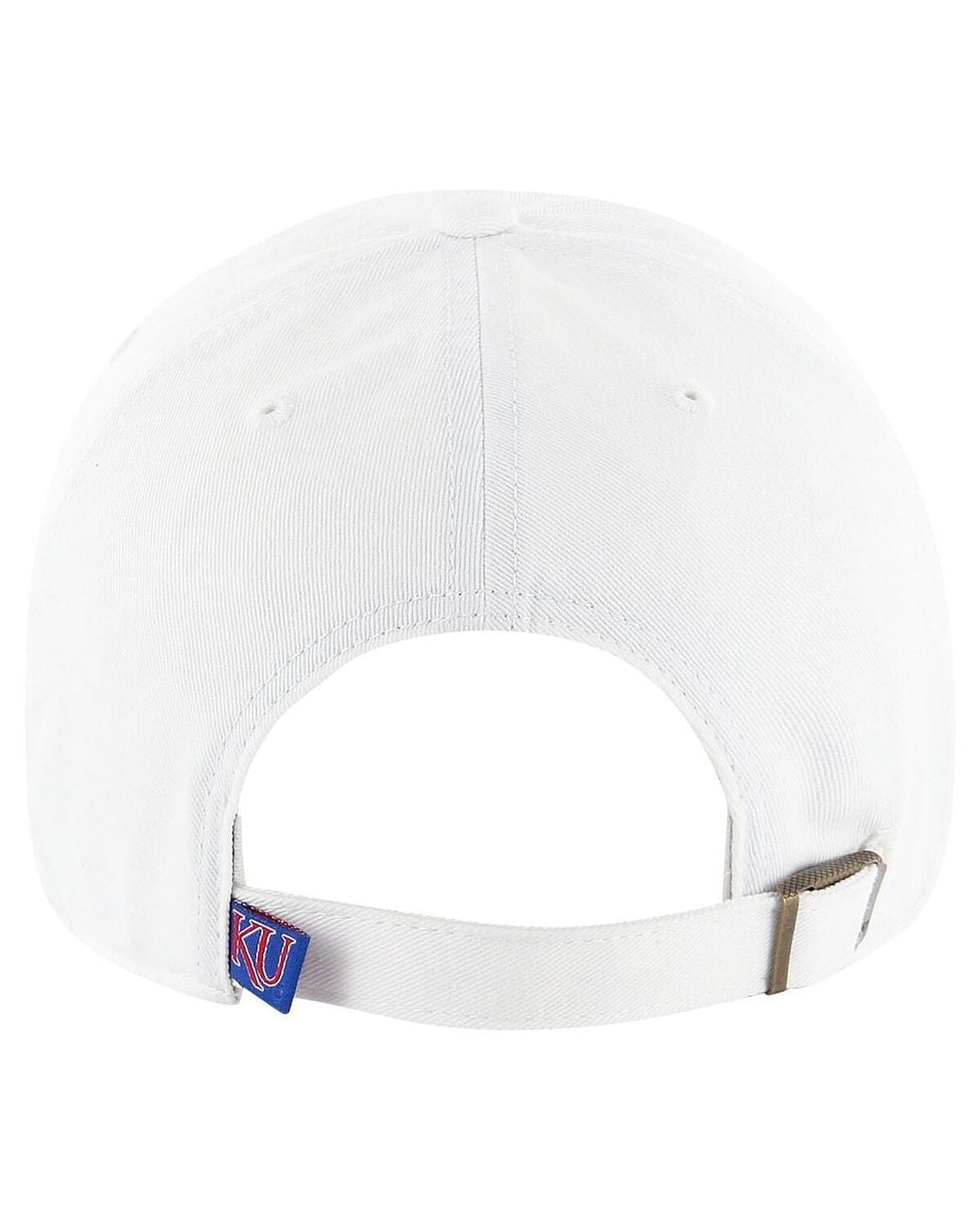 '47 White Kansas Jayhawks Clean Up Adjustable Hat for men