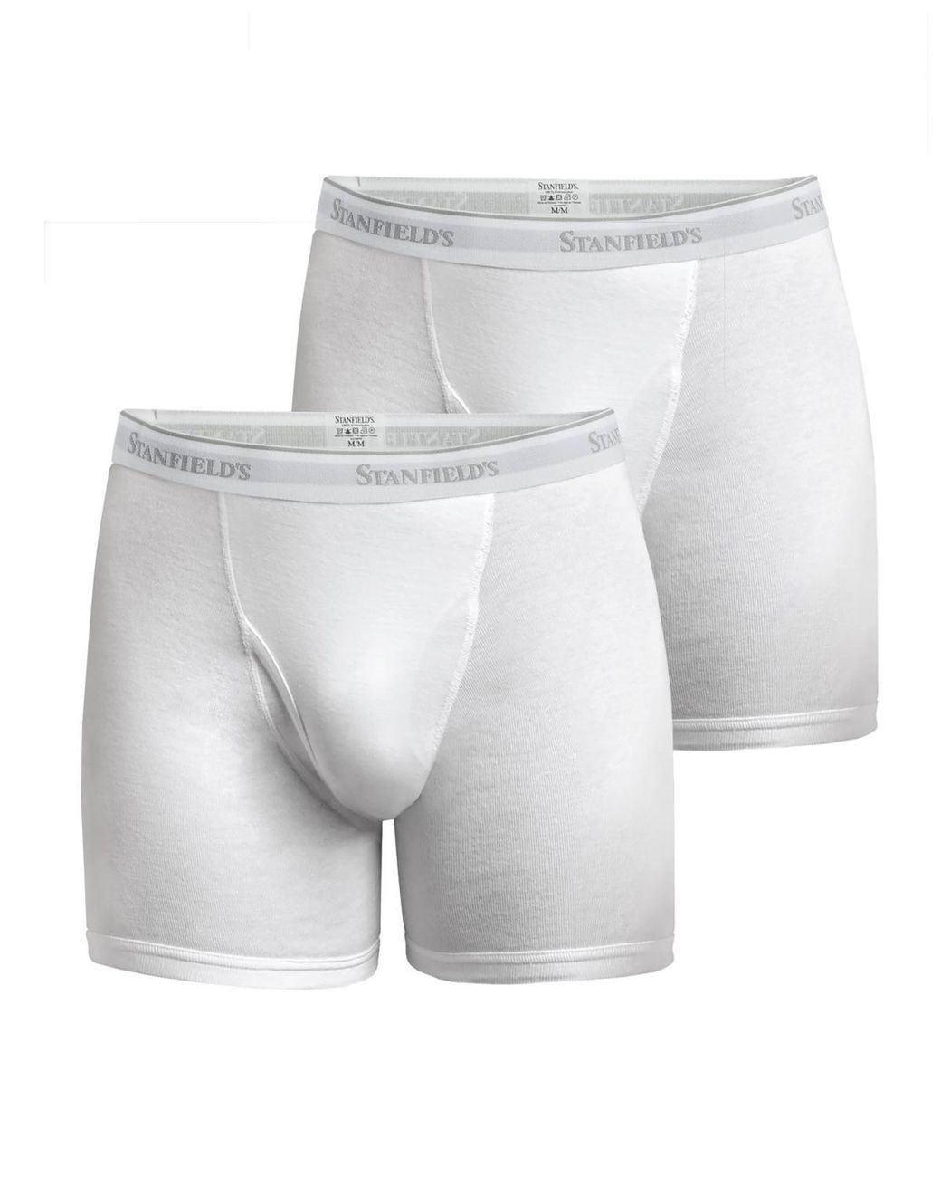 Stanfield's Gray Premium Cotton 2 Pack Boxer Brief Underwear for men