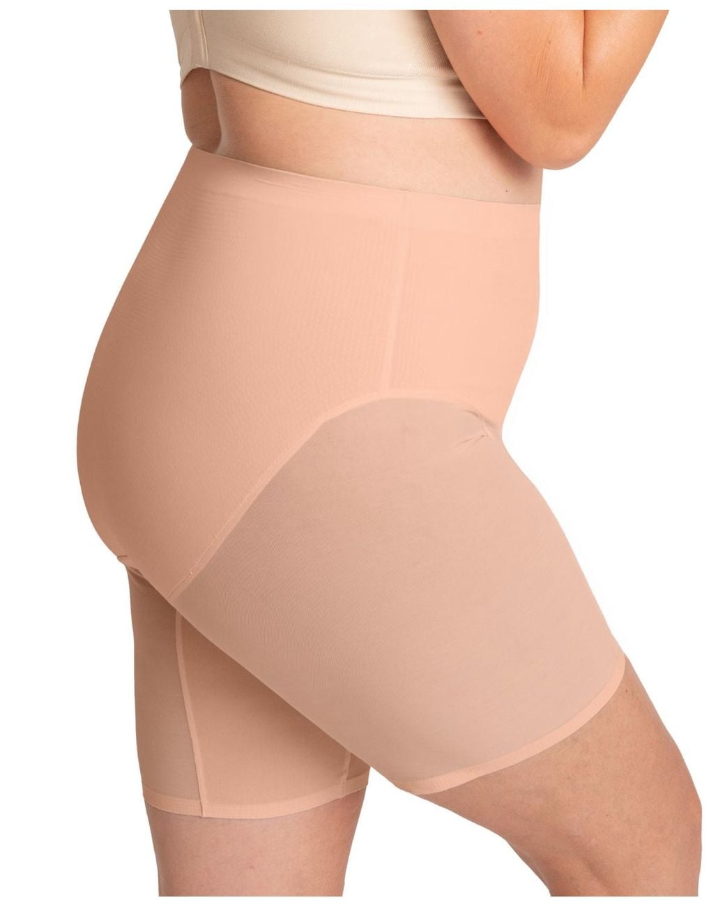 Shapermint Essentials Brown Mesh Shaping Shorts 4227376