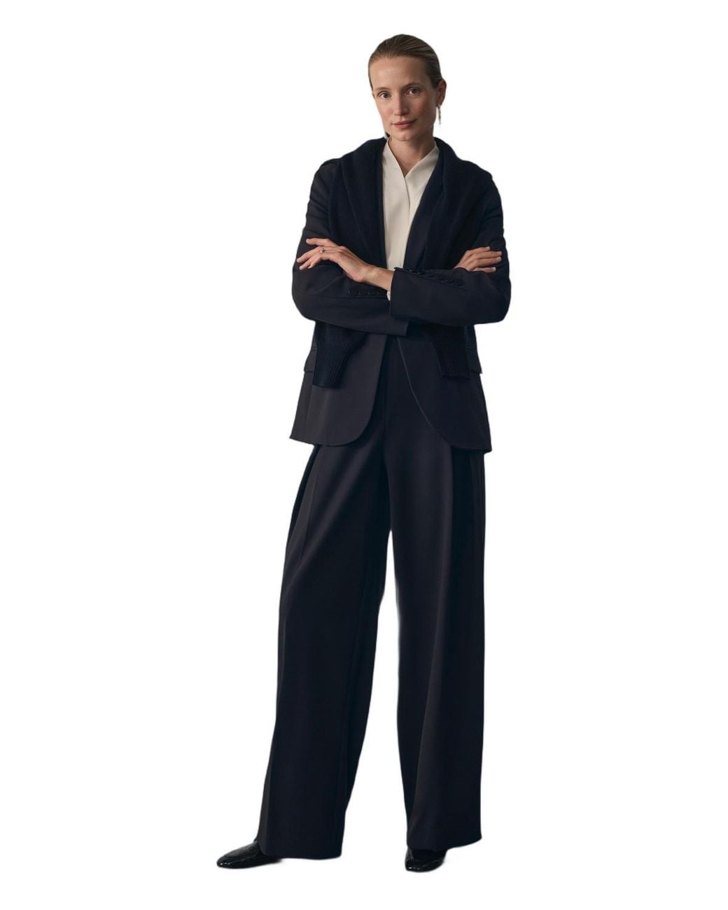 The Fold Tailored Single-button Wool-blend Lucca Blazer in Blue | Lyst