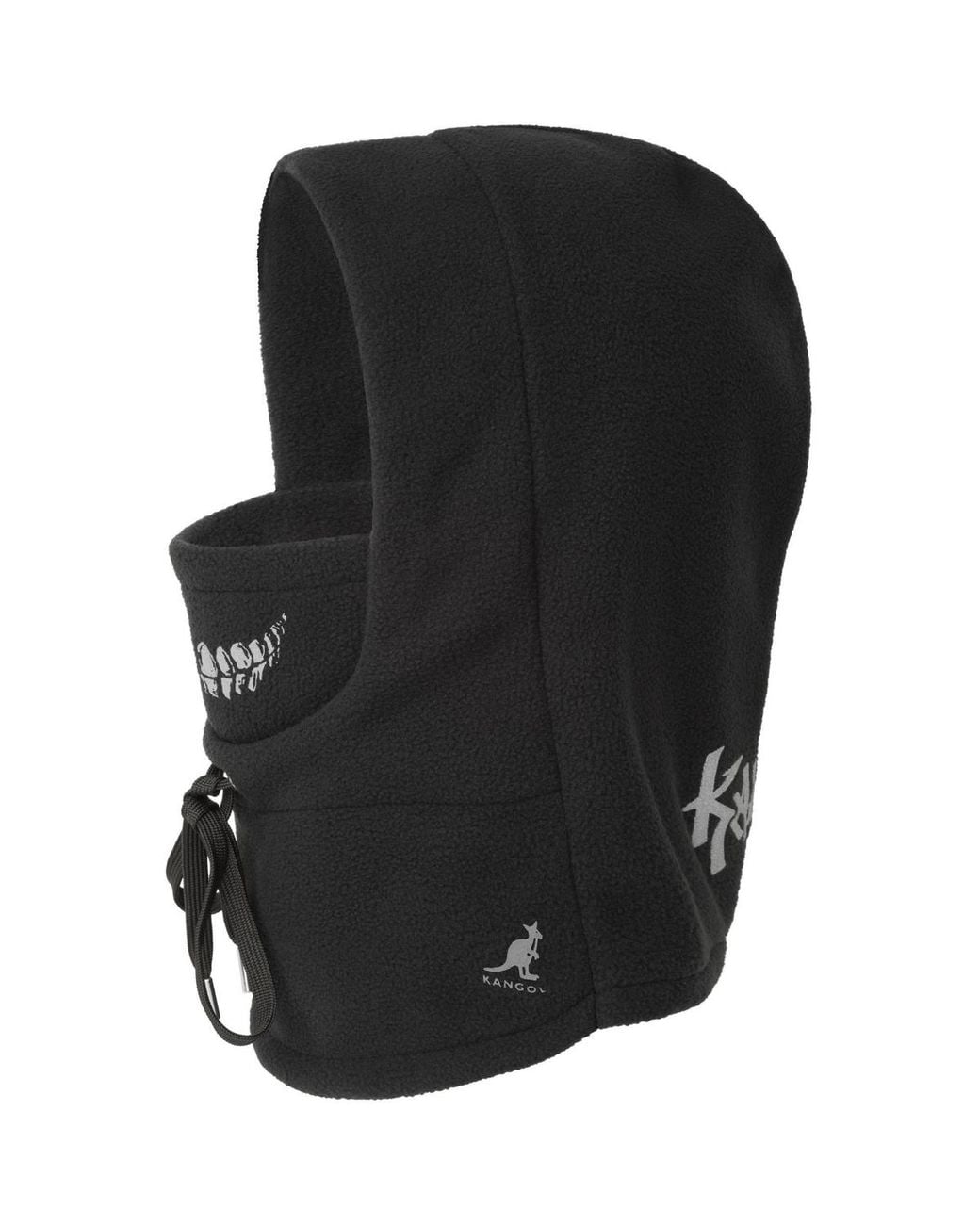 Kangol Black Fleece Pull-on Drawstring Snood for men