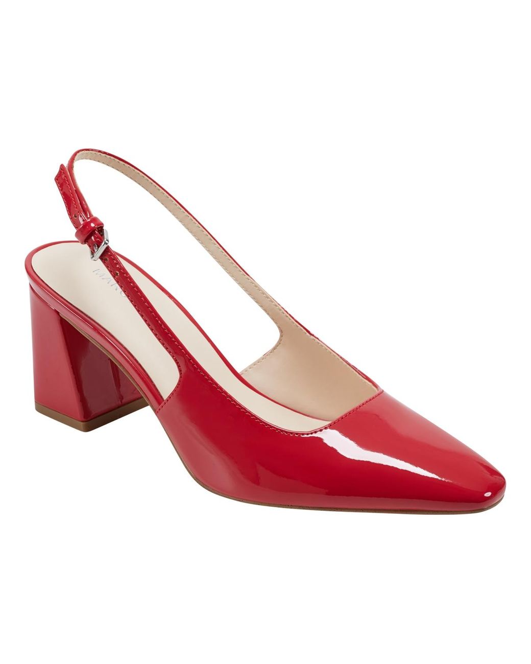 Marc Fisher Lethe Block Heel Pointy Toe Dress Pumps in Red Lyst
