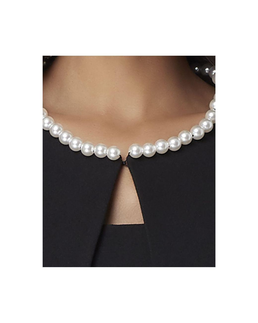 Tahari Imitation-pearl-trim Dress Suit 
