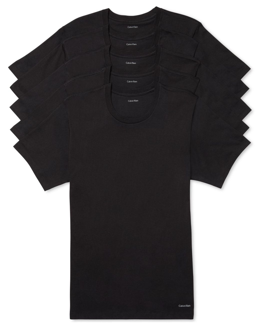 Calvin Klein 5-pk. Cotton Classics Crew Neck Undershirts, Created For ...