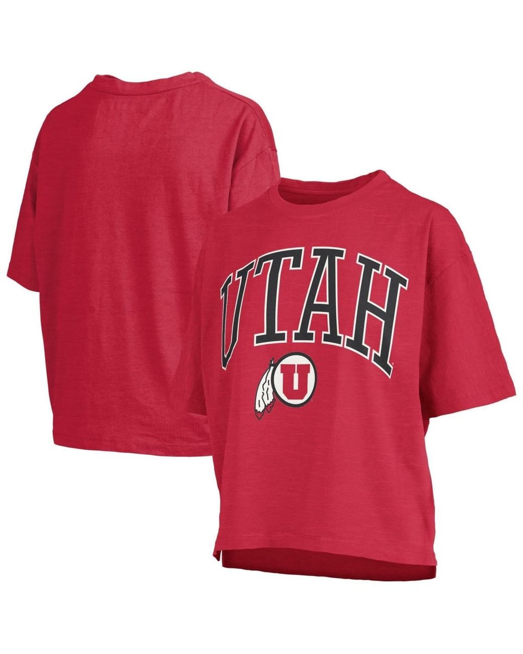 Pressbox Utah Utes Oversized Nelson Arch Over Logo Slub T-shirt in Red ...