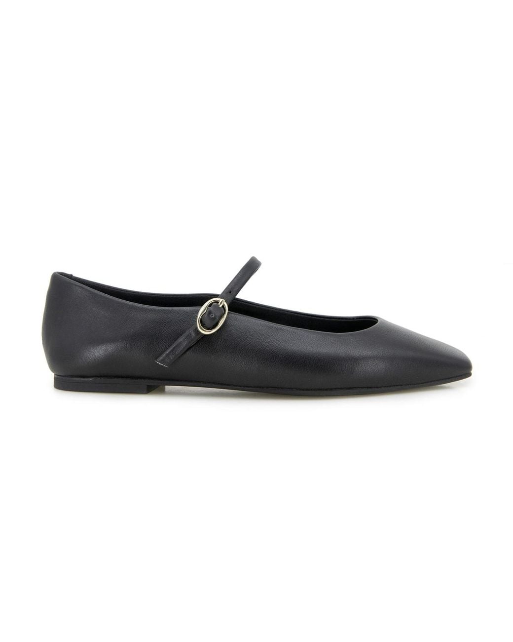 Kenneth Cole Black Jasper Square Toe Ballet Flats