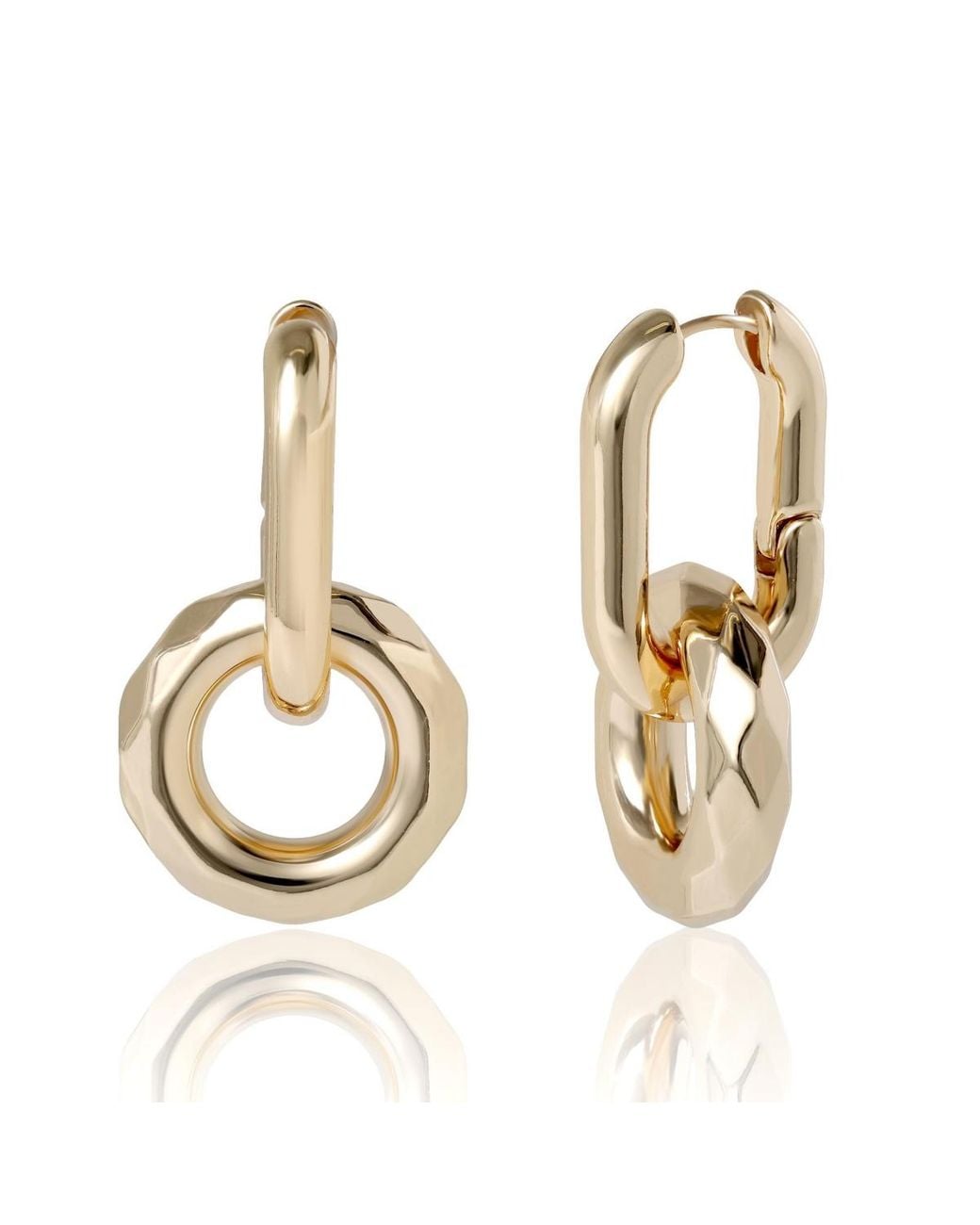 BCBGMAXAZRIA Metallic Link Drop Earrings