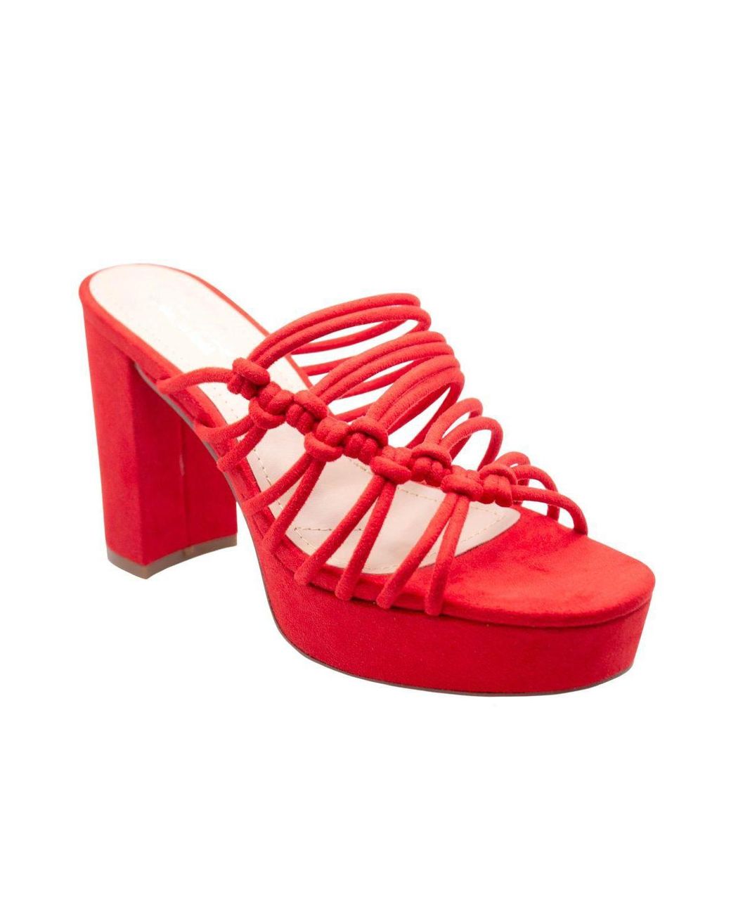 Charles David Red Meadow Sandal Chunky Heel Platform Sandal