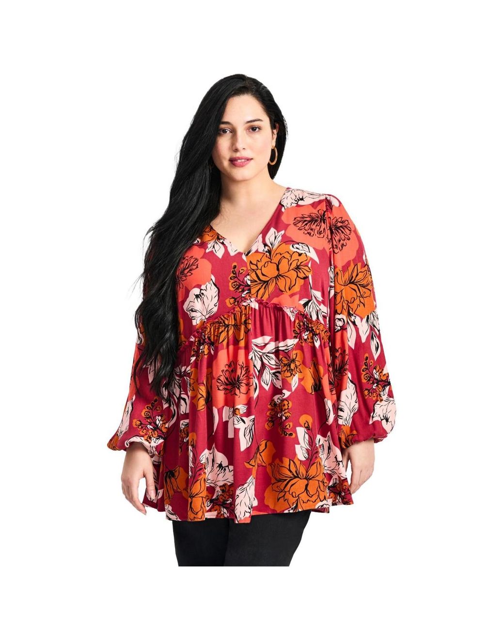 Avenue Red Plus Size Harley Tunic