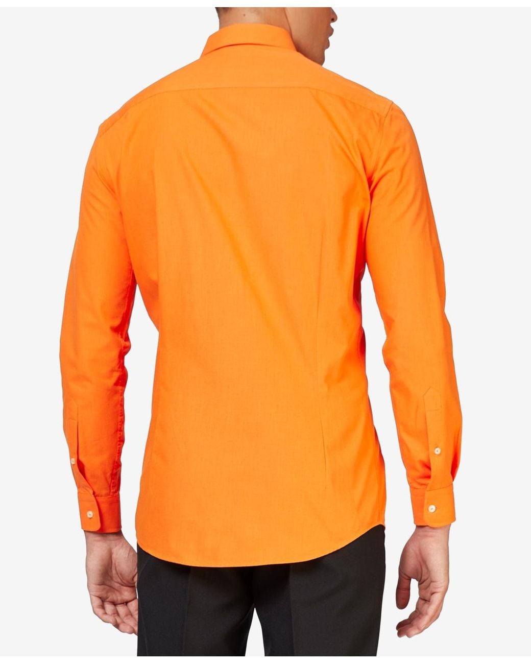 Opposuits Orange Solid Color Shirt for men