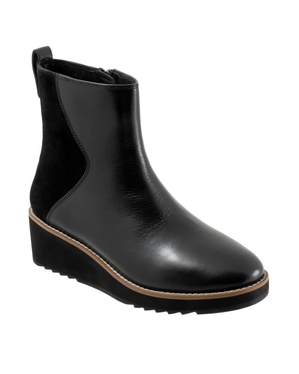 Trotters Black Wynona Boot