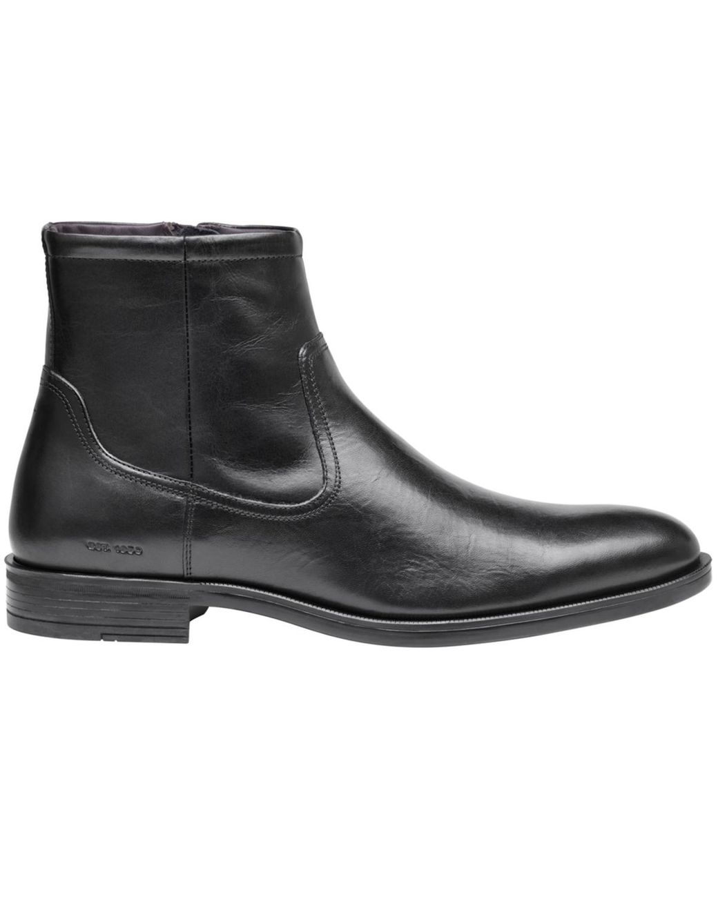 Johnston & Murphy Black Conlin Inside Zip Boots for men