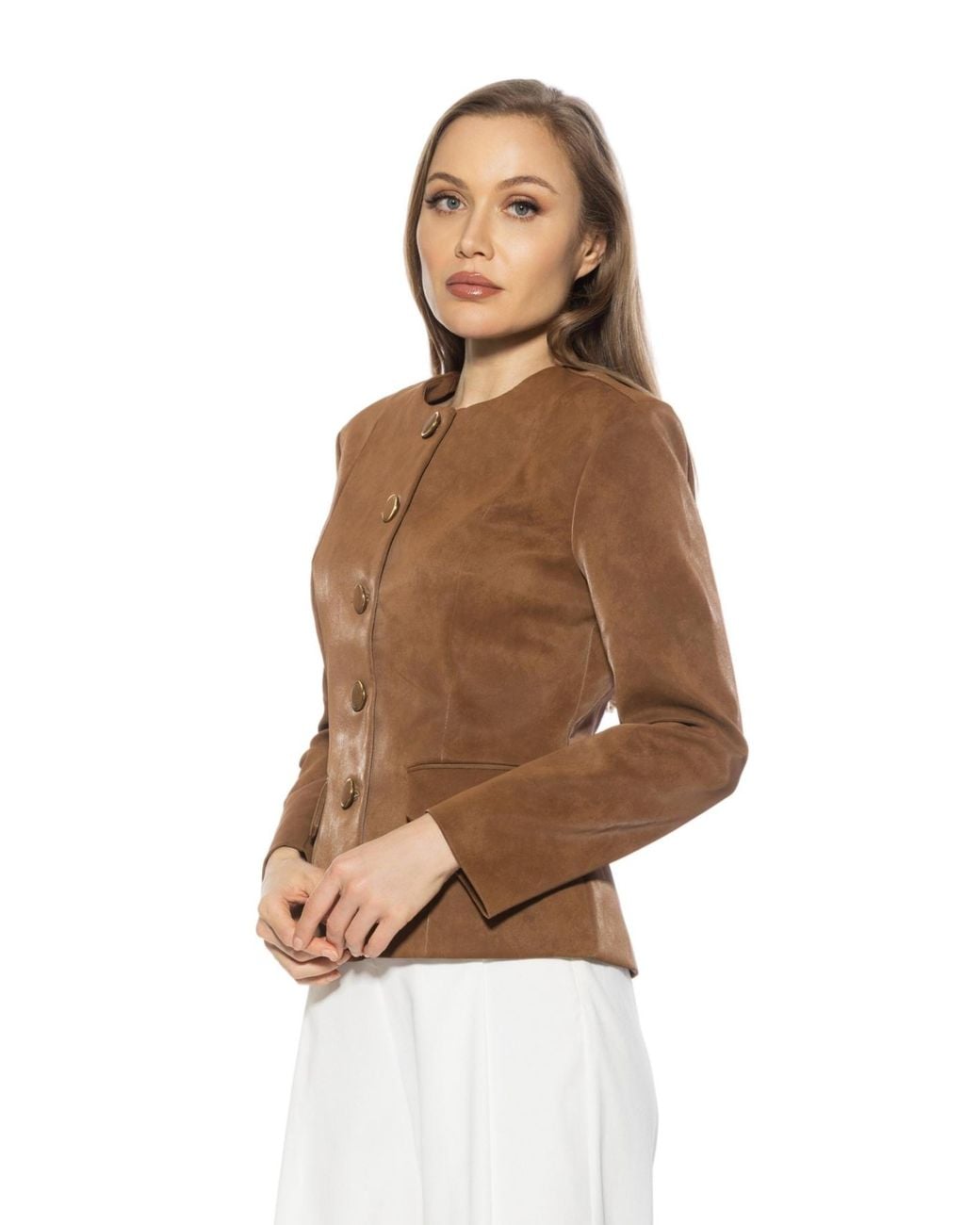 Alexia Admor Brown Brivan Blazer