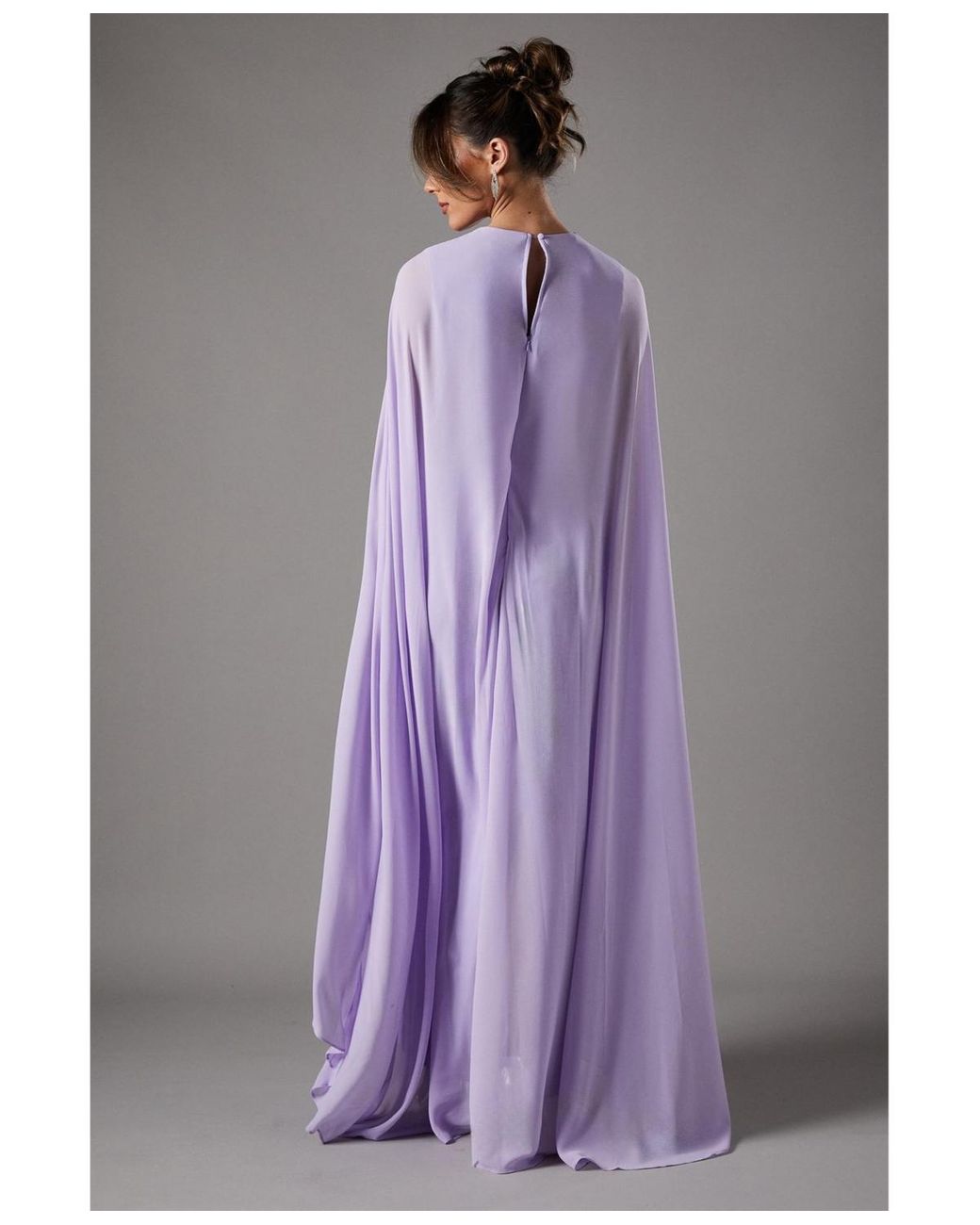 Coast Cape Sleeve Maxi Dress in Purple | Lyst